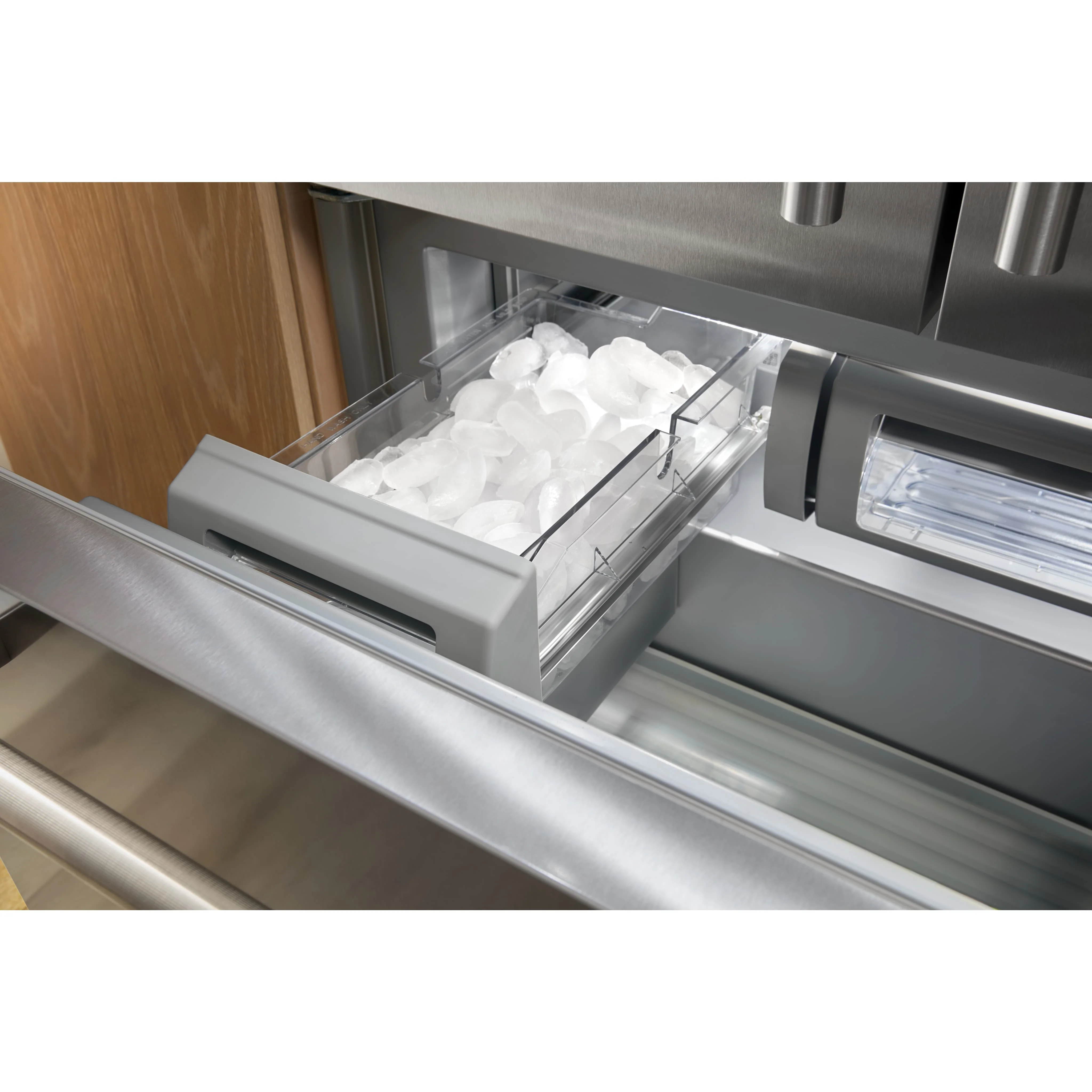 KitchenAid 20.8 Cu. Ft. 36" Built-In French Door Bottom Mount Refrigerator with Platinum Interior - Stainless Steel with PrintShield™ Finish (KBFN536SPS) - Image 7