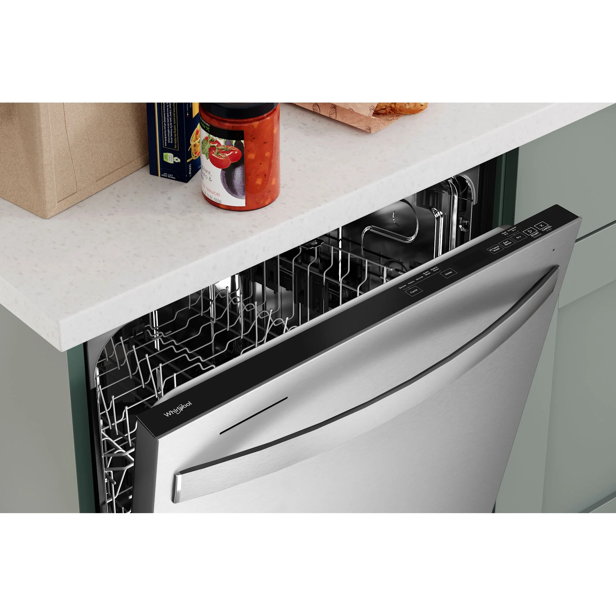 Whirlpool 24" Stainless Steel Dishwasher with Spin&Load Rack and Intelligent Wash - 50 dBA - Stainless Steel Finish (WDT745SASZ) - Image 7