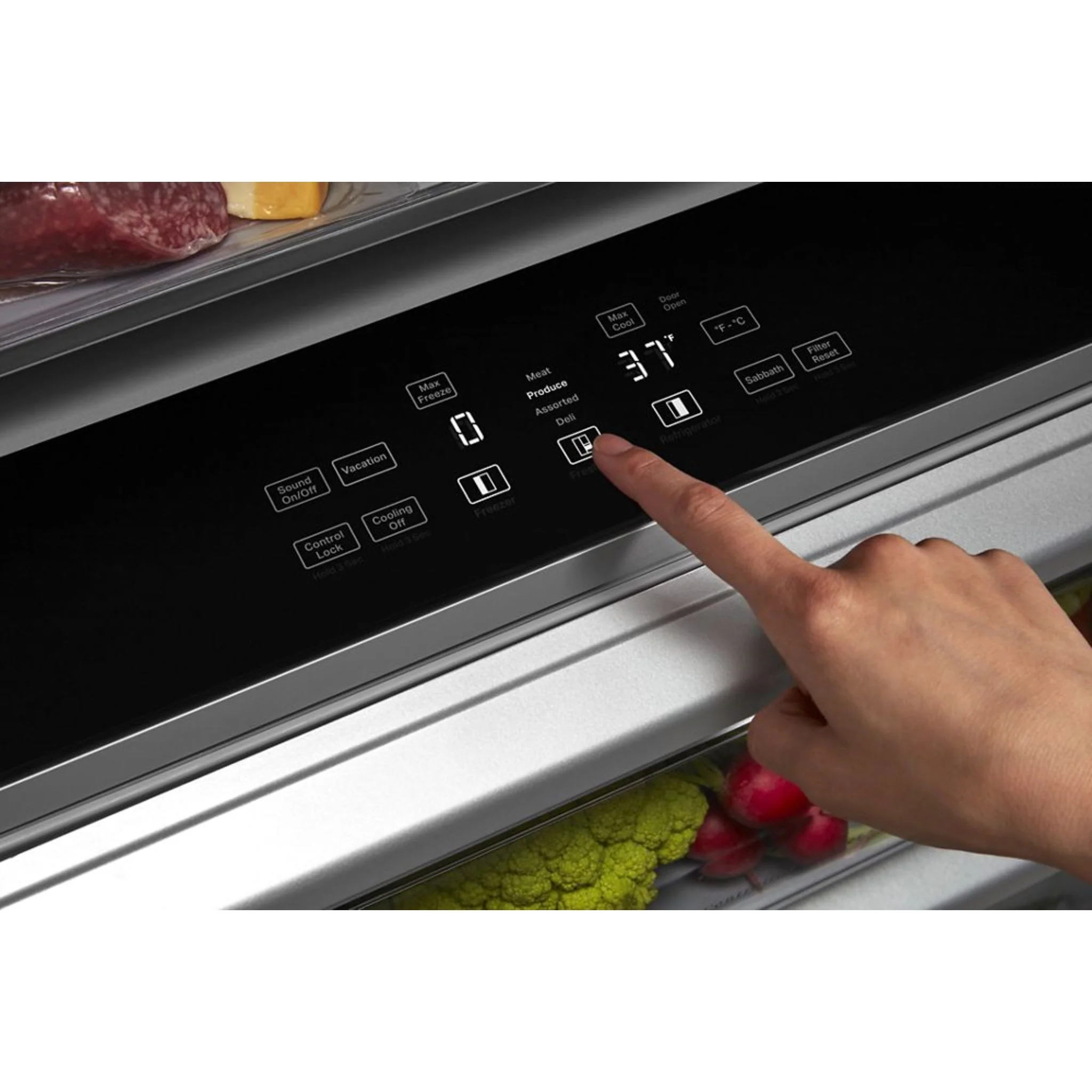 KitchenAid 25.5 Cu Ft. 42" Built-In Side-by-Side Refrigerator with PrintShield Finish - Black Stainless Steel with PrintShield™ Finish (KBSN702MBS) - Image 14