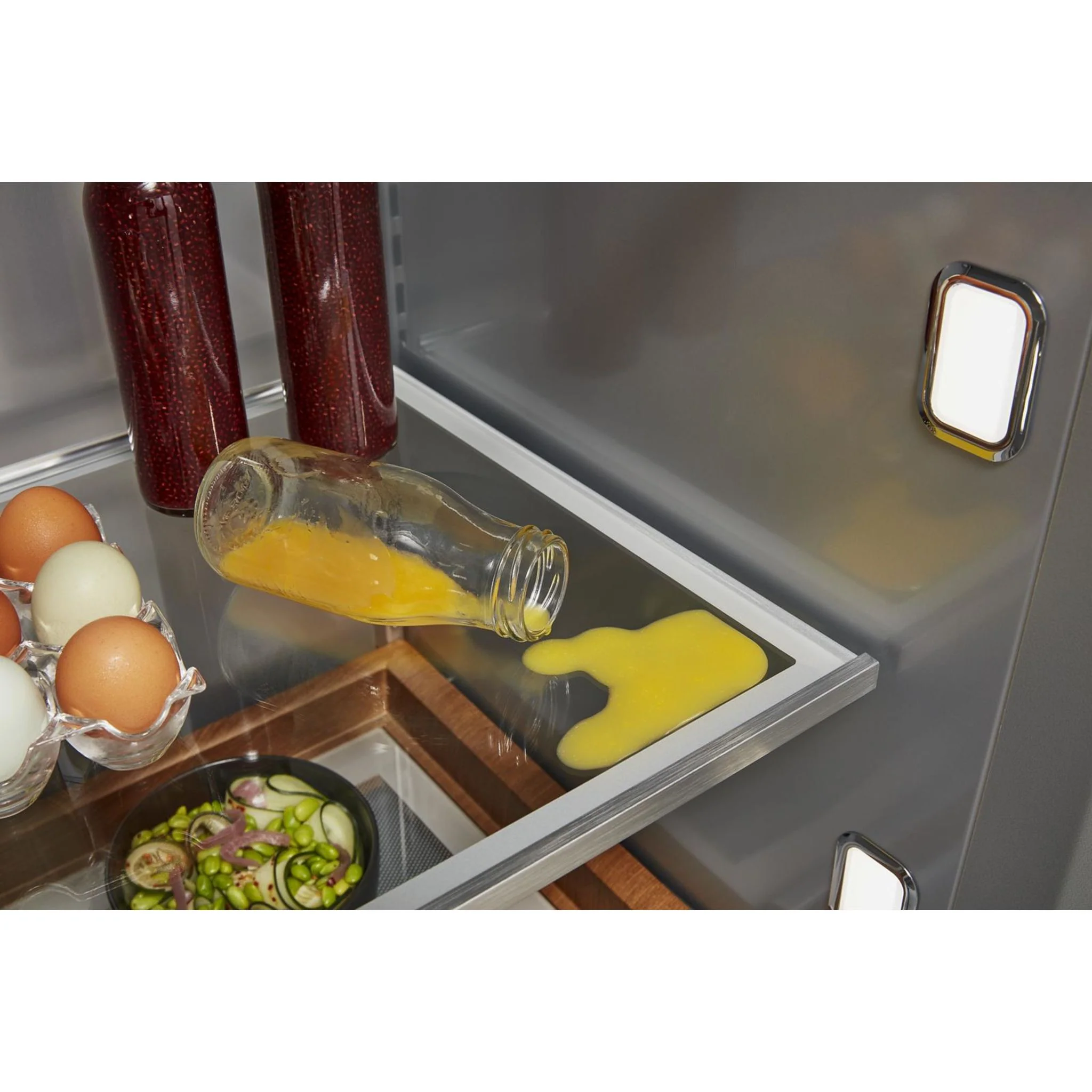 KitchenAid 25.5 Cu Ft. 42" Built-In Side-by-Side Refrigerator with PrintShield Finish - Black Stainless Steel with PrintShield™ Finish (KBSN702MBS) - Image 2