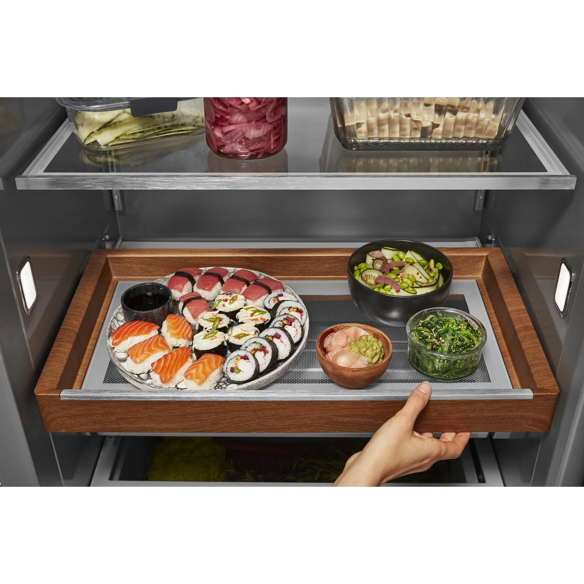 KitchenAid 25.5 Cu Ft. 42" Built-In Side-by-Side Refrigerator with PrintShield Finish - Black Stainless Steel with PrintShield™ Finish (KBSN702MBS) - Image 5