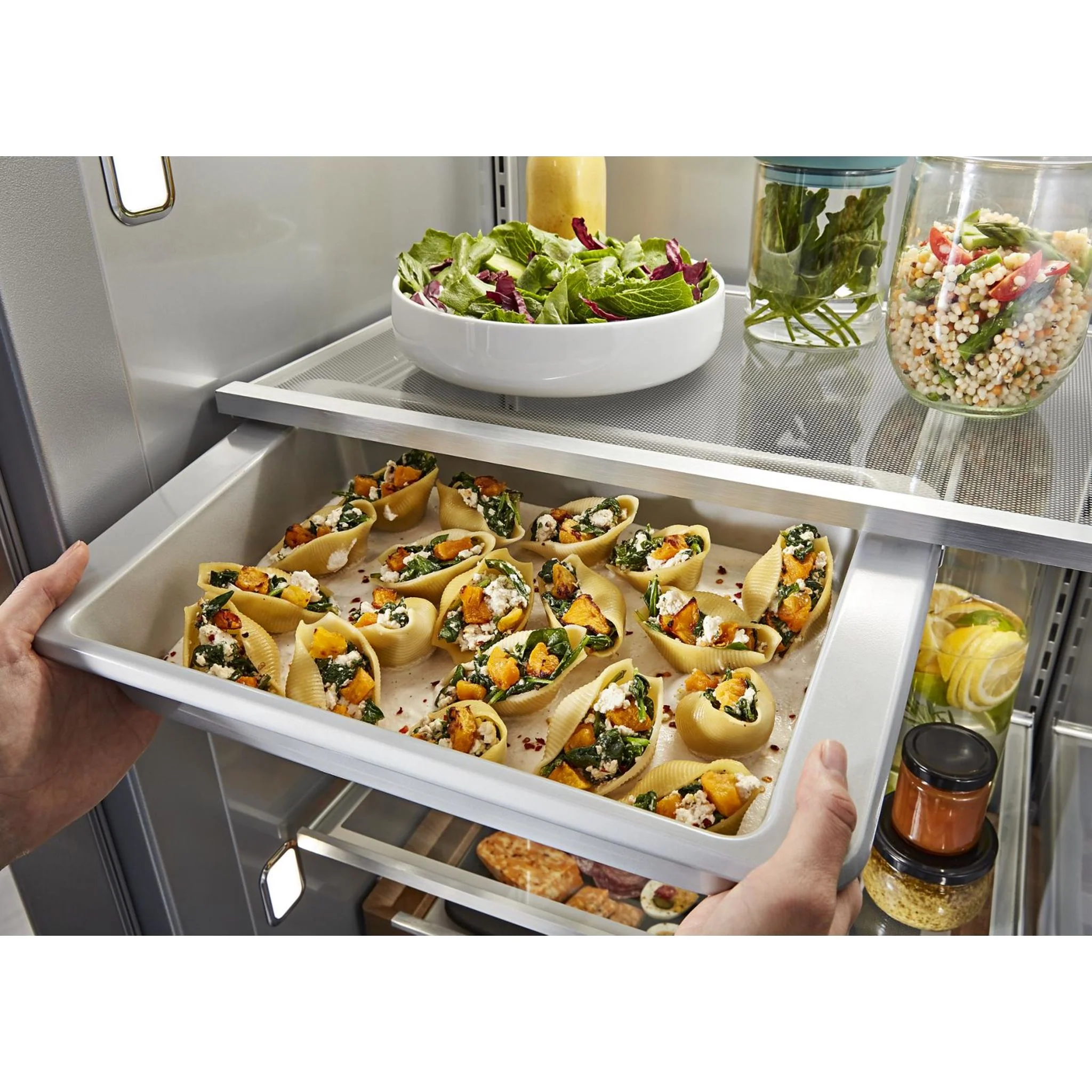 KitchenAid 30 cu.ft. 48"" Built-In Side-by-Side Refrigerator with Panel-Ready Doors - Panel Ready (KBSN708MPA) - Image 46