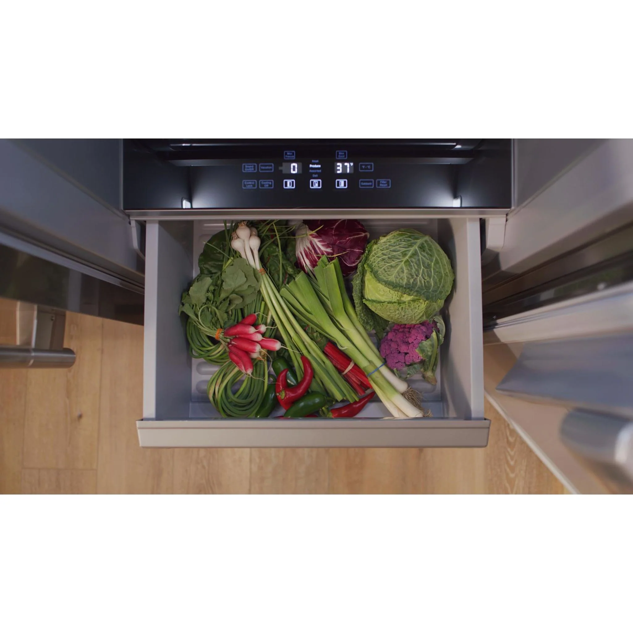 KitchenAid 30 Cu. Ft. 48" Built-In Side-by-Side Refrigerator with Platinum Interior - Black Ore (KBSN748SBE) - Image 5