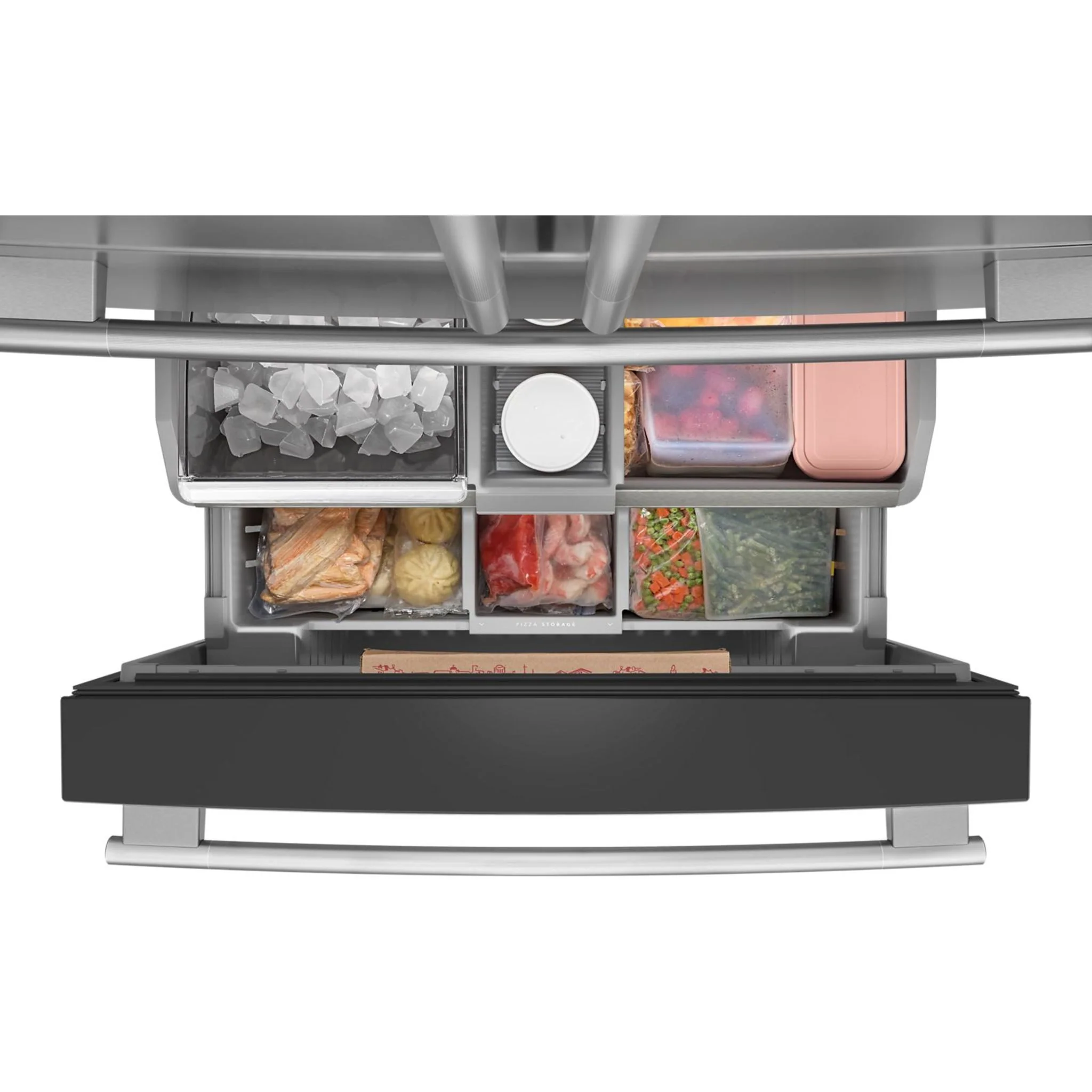 KitchenAid 30 cu. ft. French Door Refrigerator with Interior Water and Ice and FreshChillFull-Width Refrigerated Drawer - PrintShield Stainless (KRMF336SPS) - Image 2