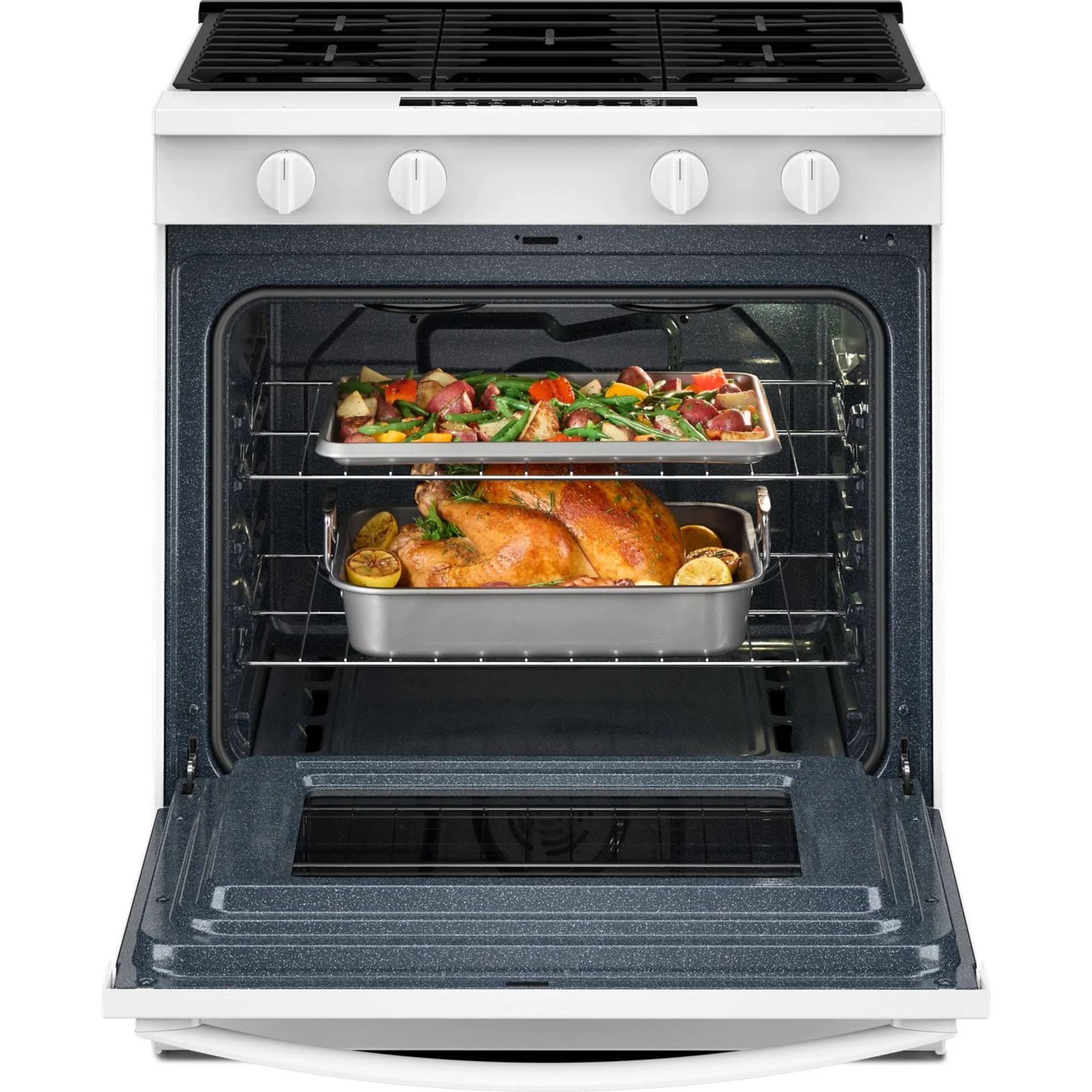 Whirlpool 30-inch Gas Smart Range with Air Cooking Technology and Steam Clean - White (WSGS4530TW) - Image 10