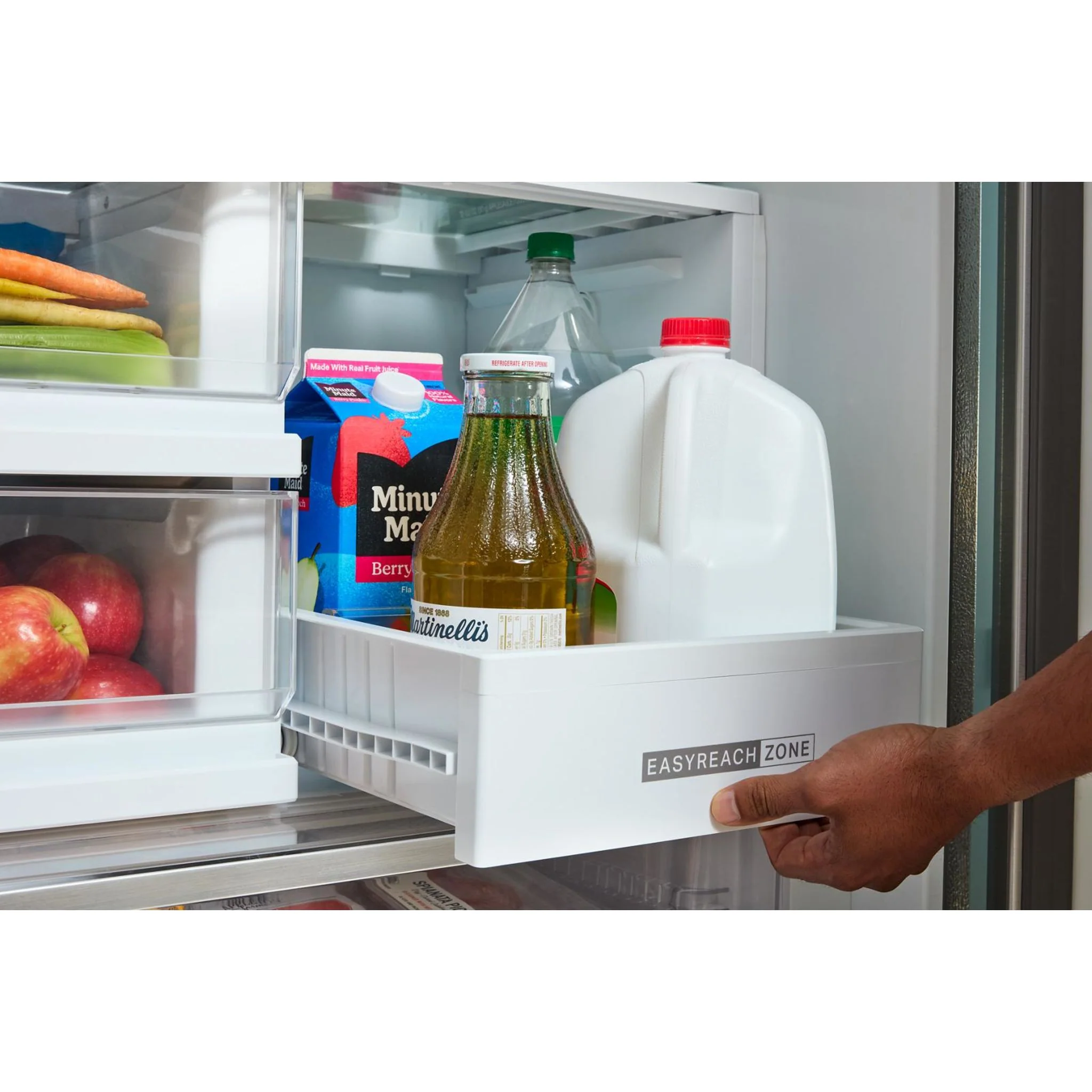 Whirlpool 36-inch Wide True Counter Depth 3-Door French Door Refrigerator - 23.4 cu. ft. - Black Stainless Finish (WRFC5036RV) - Image 2