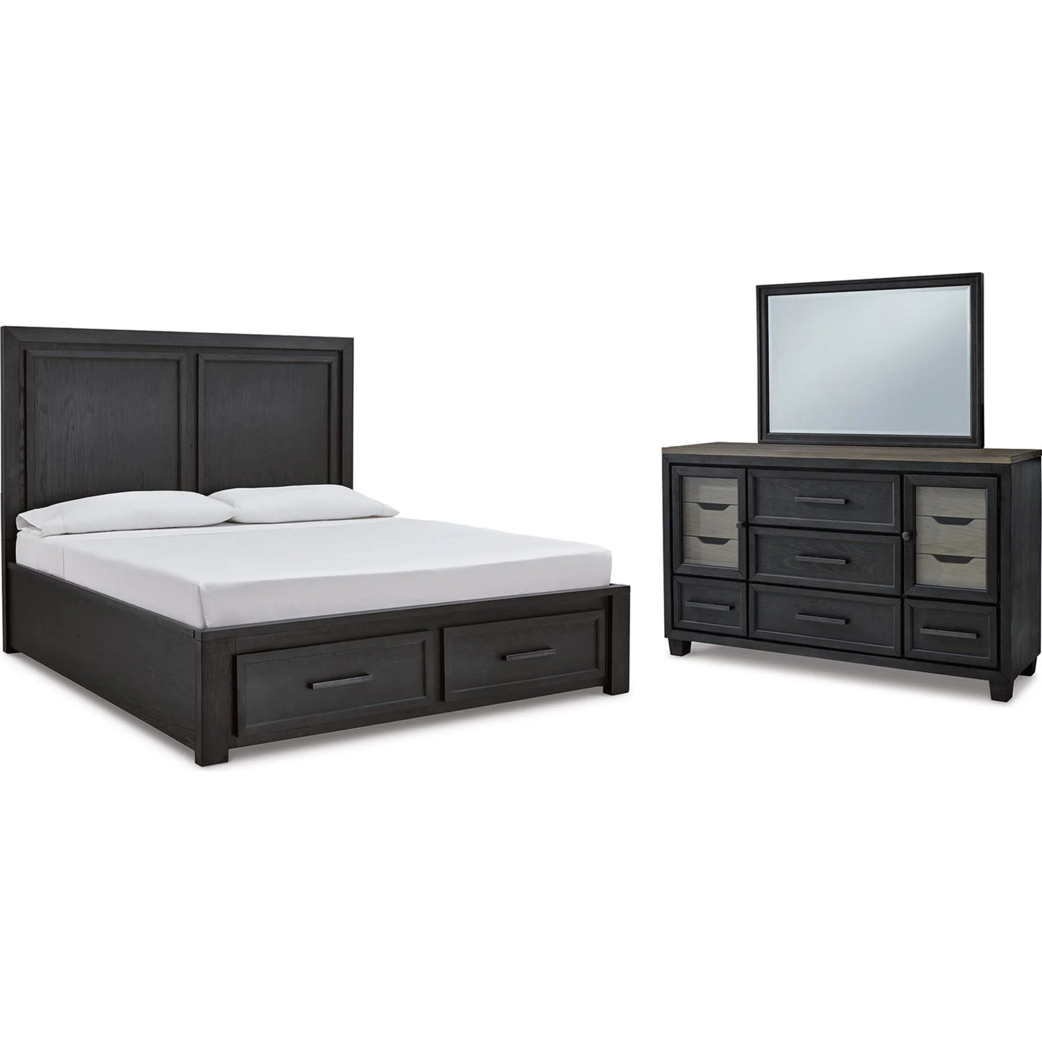 Foyland 5 Piece Queen Storage Bedroom