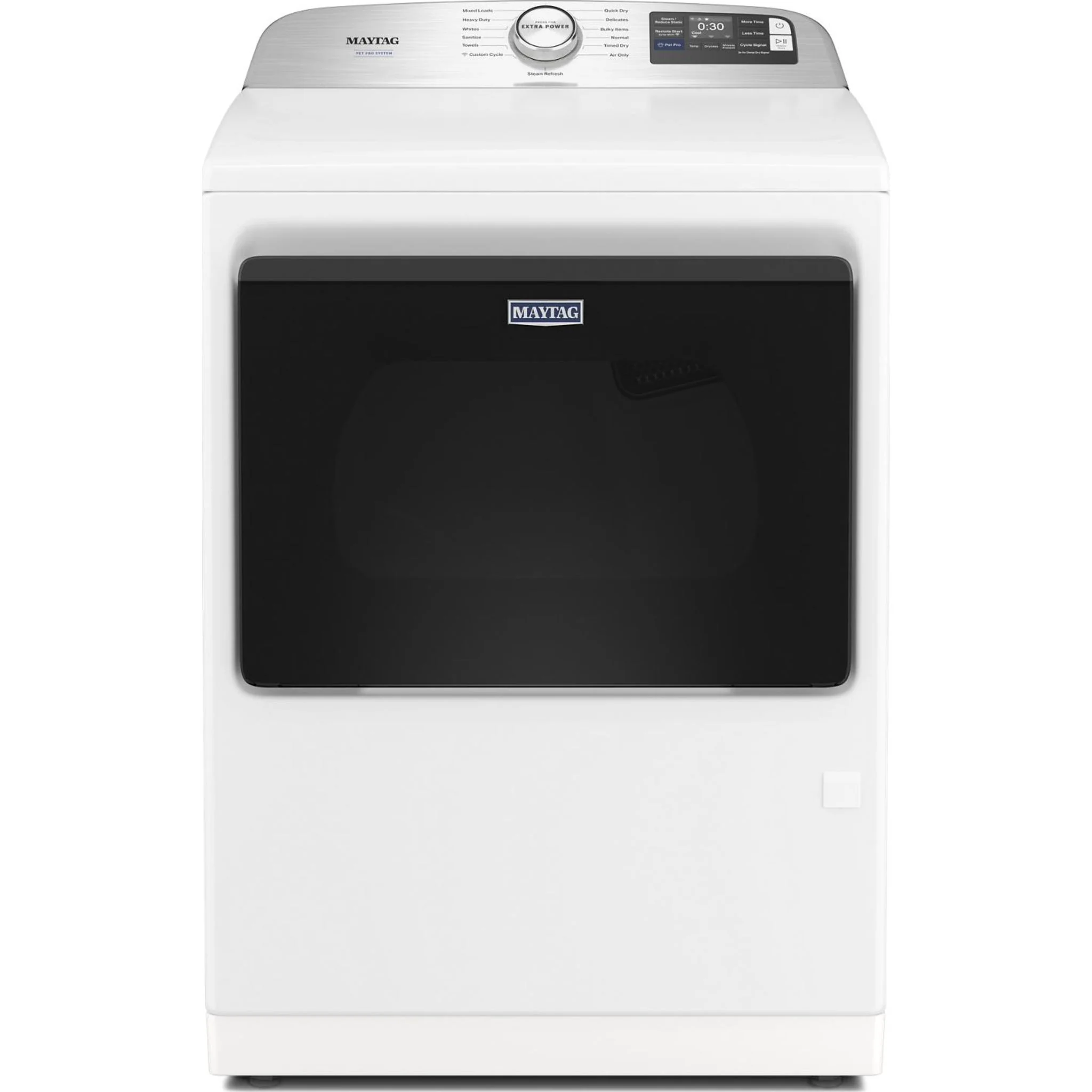 Maytag 7.4 Cu. Ft. Pet Pro Top Load Gas Dryer with Extra Power and Sanitize Cycle - White (MGD7205RW)