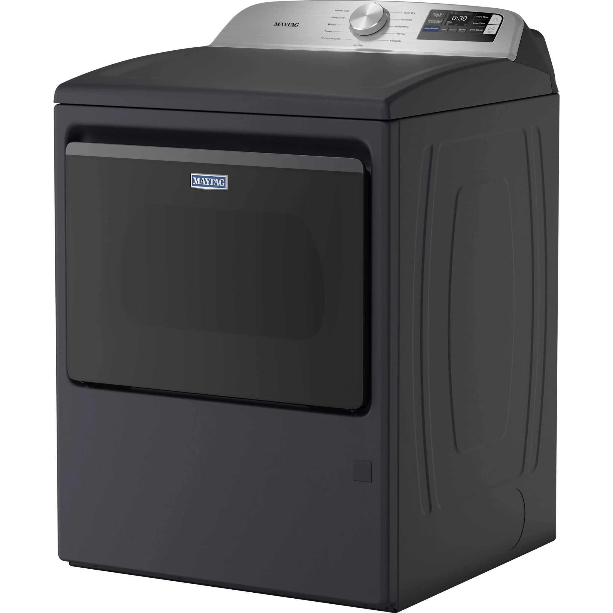 Maytag 7.4 Cu. Ft. Top Load Electric Dryer with Extra Power and Advanced Moisture Sensing - Midnight Steel (YMED6205RF) - Image 3