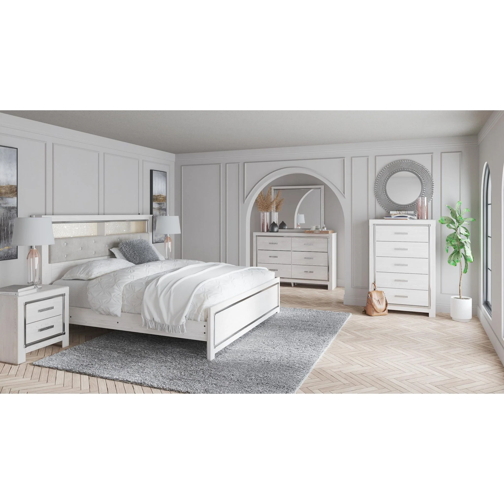 Altyra 5 Piece Bookcase Bedroom - Image 23