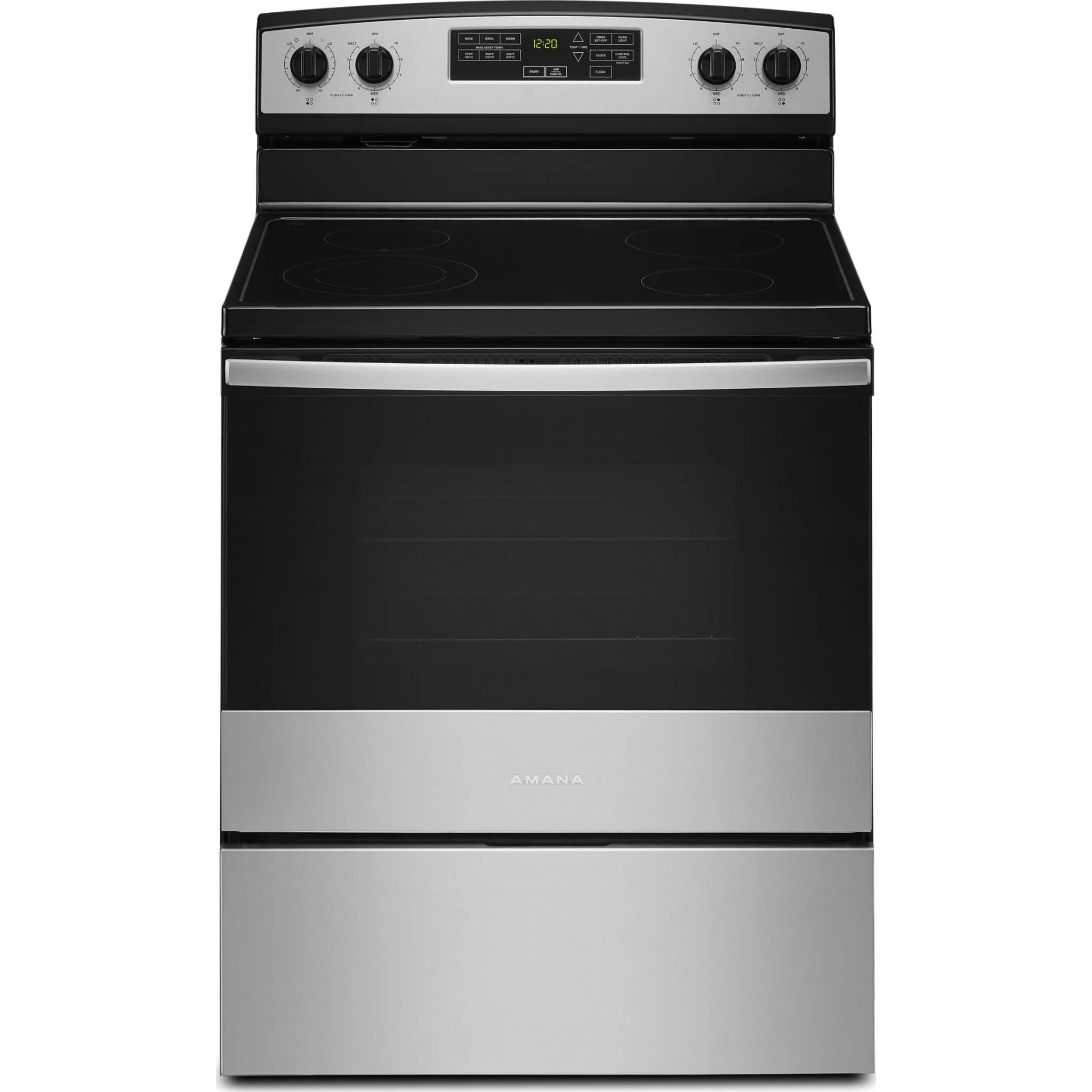Amana 30-inch Electric Range with Self-Clean Option -Stainless Steel (YAER6603SMS)