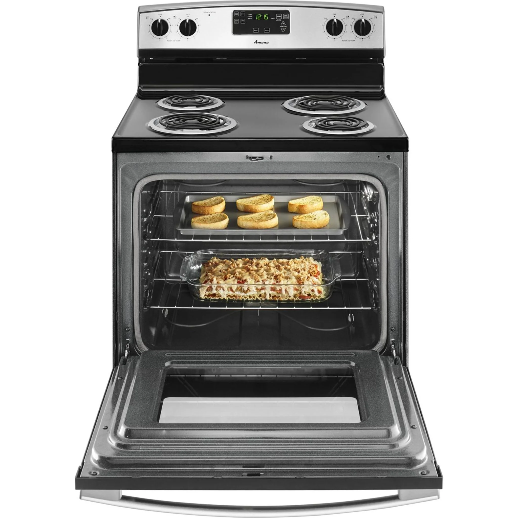 Amana 30"  Electric Range with Front Console - White (YAES6603SFW) - Image 6