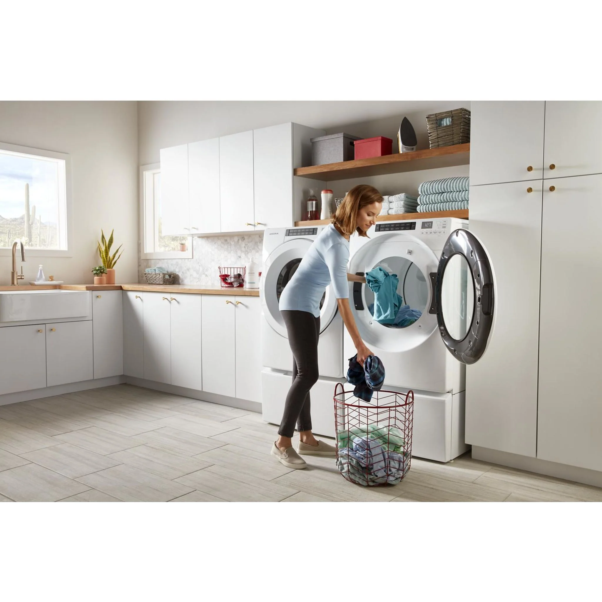 Amana GasS 7.4 cu. ft. 12 Cycles 4 Temperatures Powder Coated Drum Energy Star - White (NGD5800HW) - Image 5