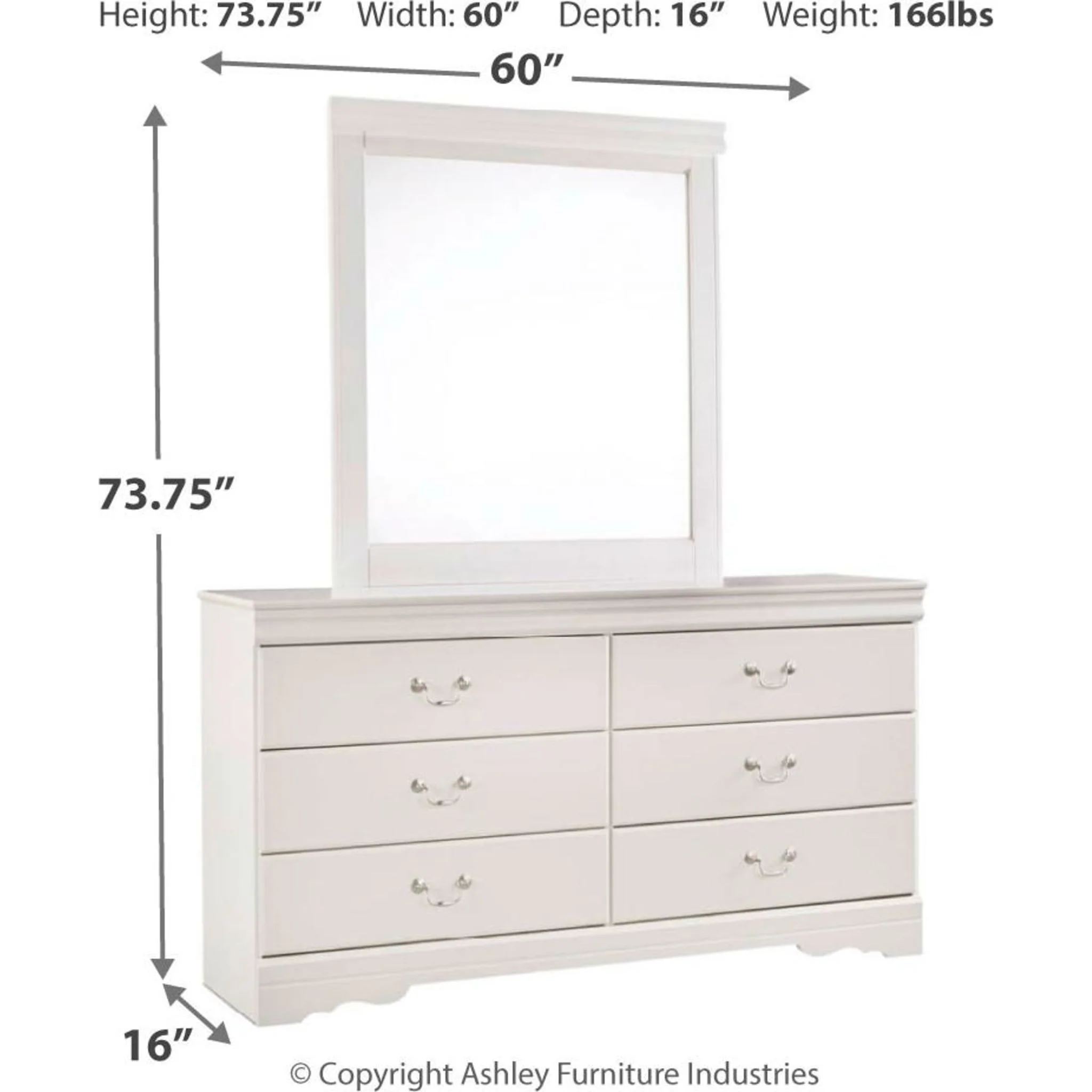Anarasia Dresser and Mirror - Image 7