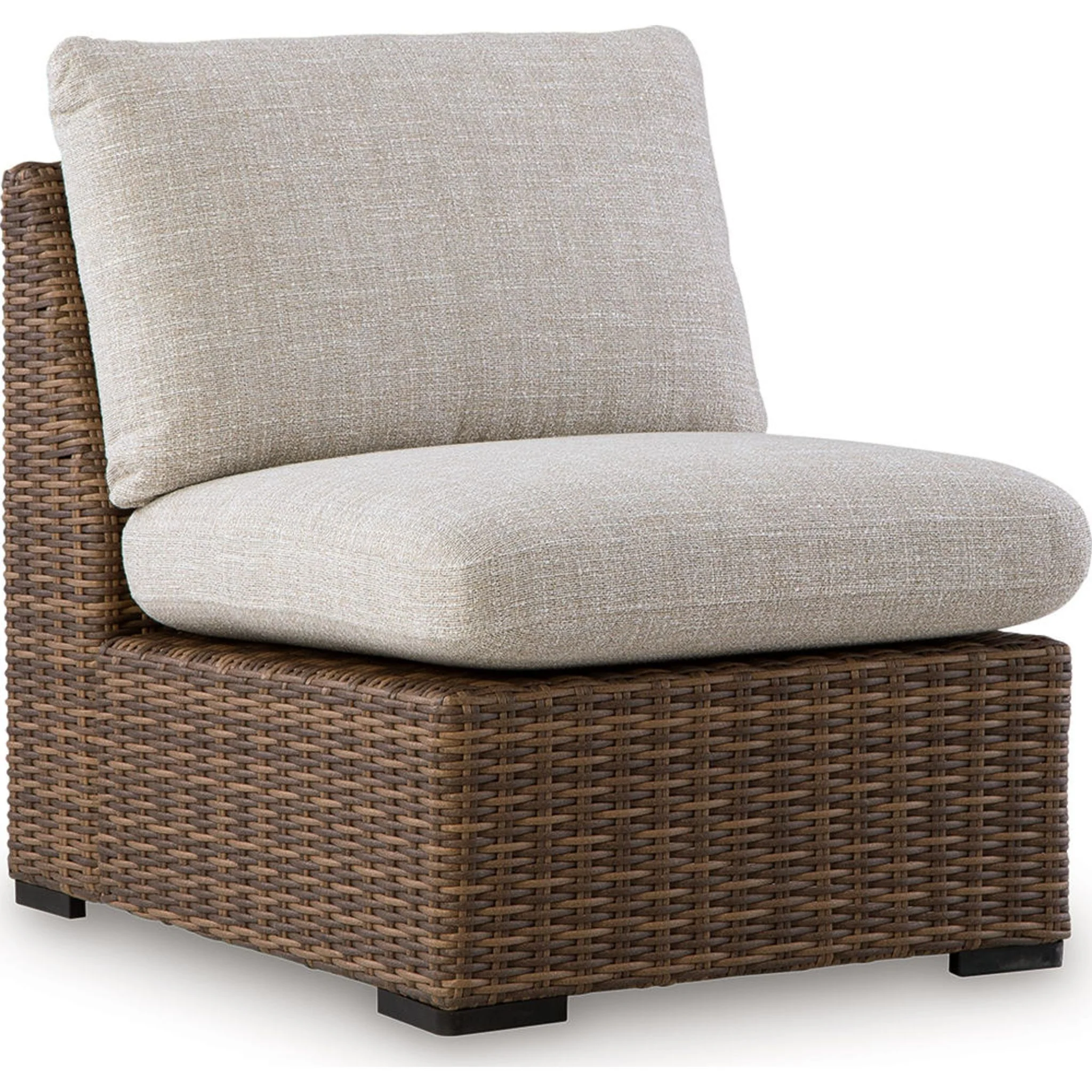 Angel Island Outdoor Modular Armless Chair with Cushion