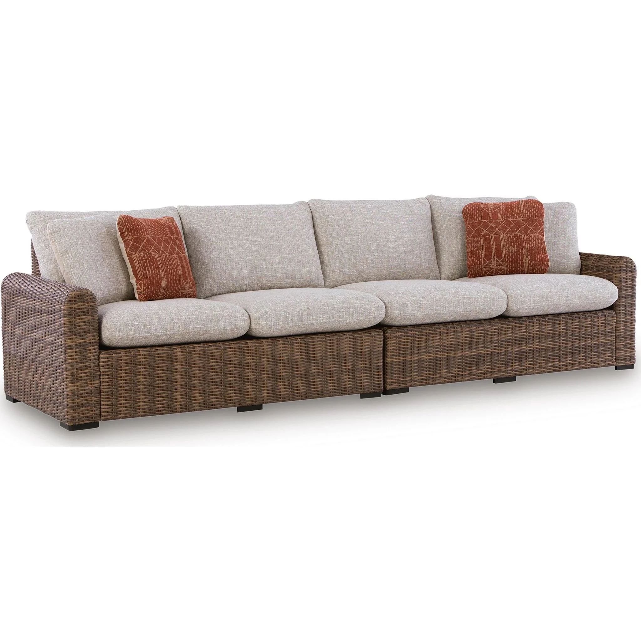 Angel Island Outdoor Modular Left and Right Arm Loveseat with Cushion - Image 20