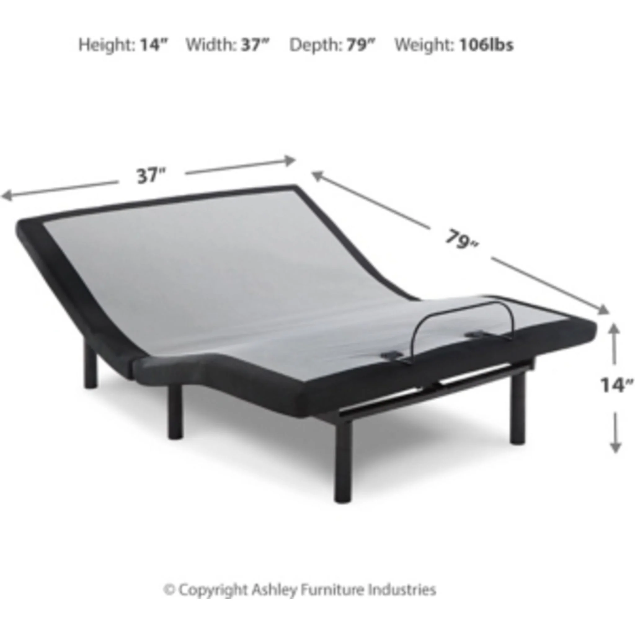 Ashley Sleep Better Lifestyle Adjustable Bed 14 inch - Image 73