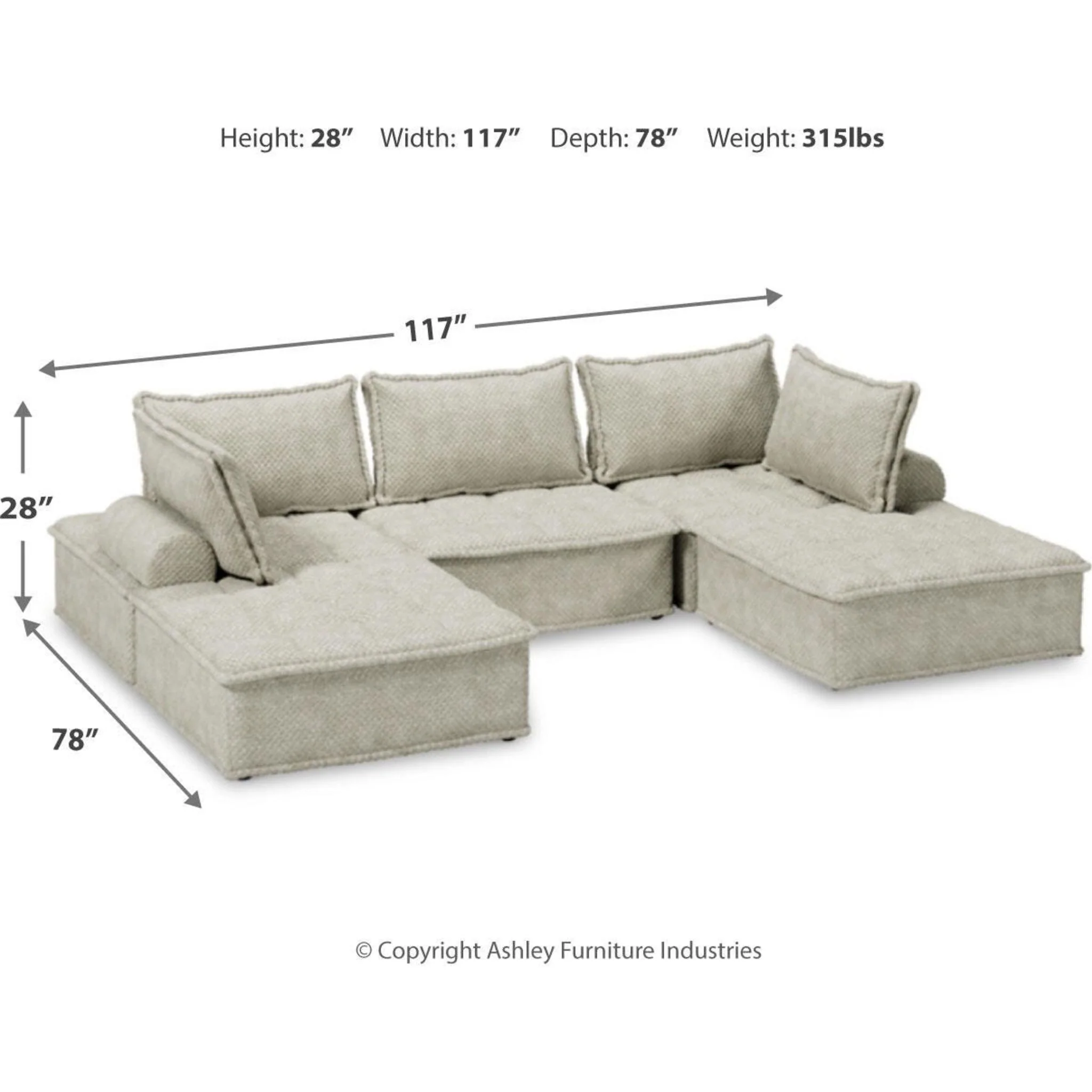Bales 5 Piece Modular Sectional - Image 71