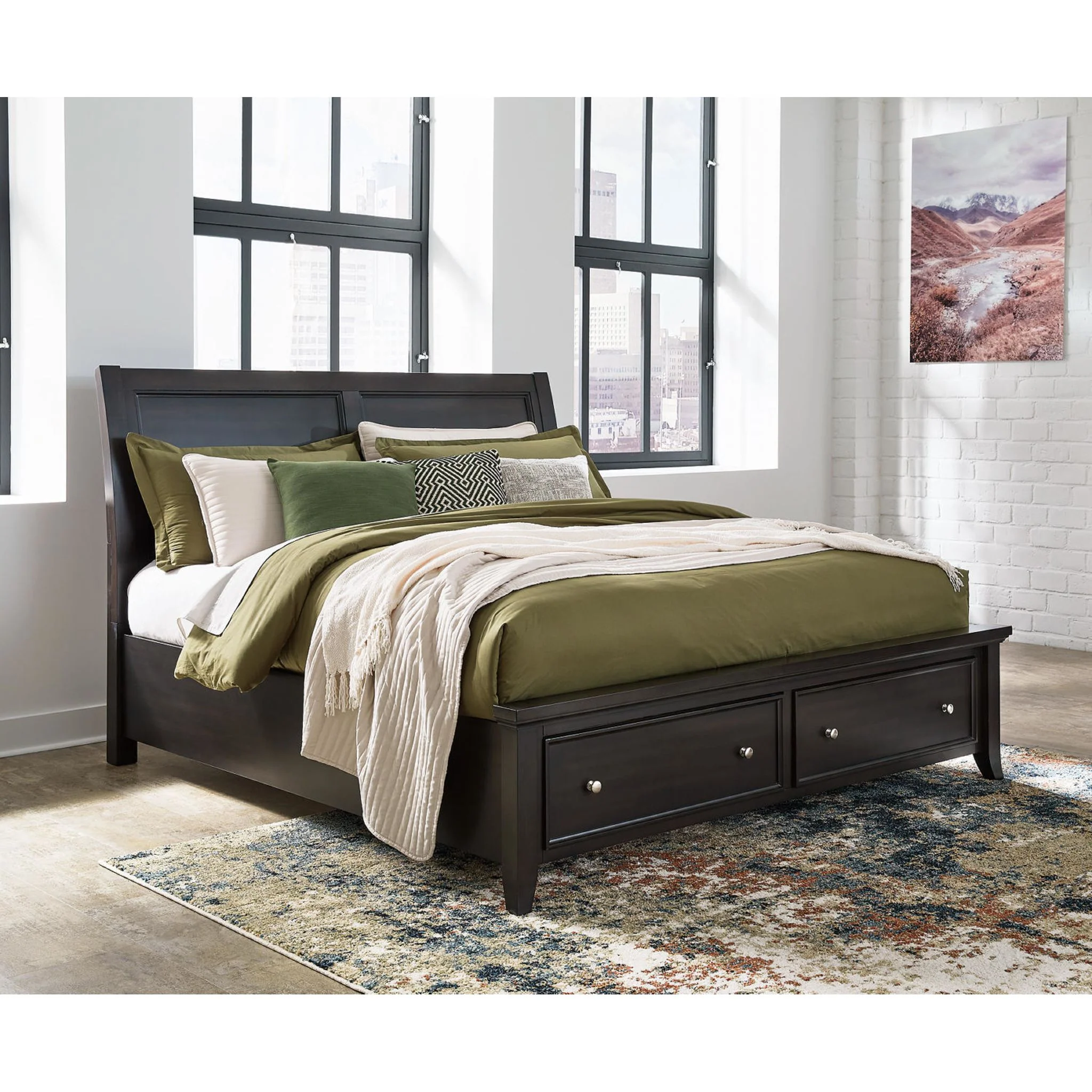 Bambori-Exclusive King Sleigh Storage Bed - Image 11