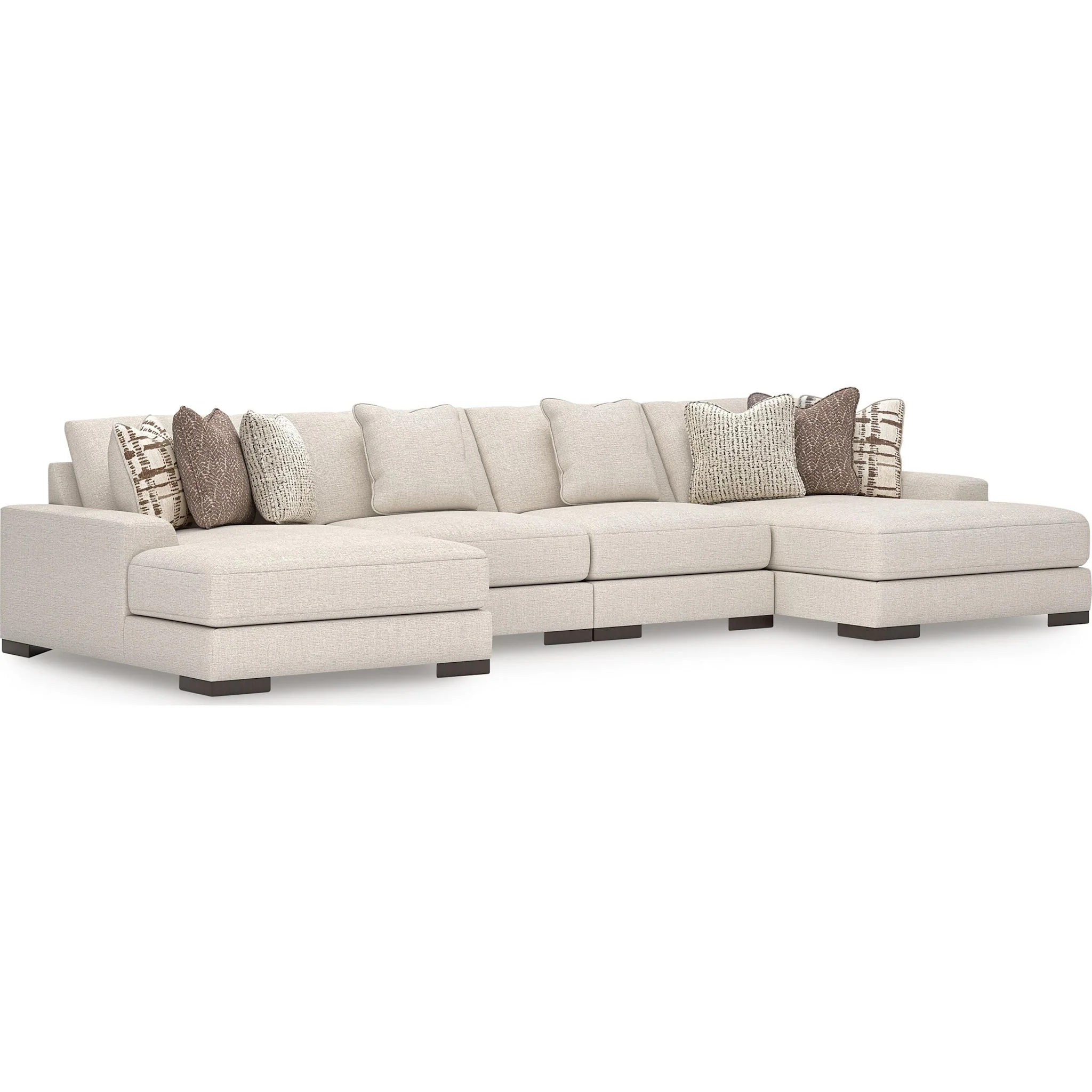Barrelton-Exclusive 4 Piece Modular Sectional with Double Chaise - Image 9