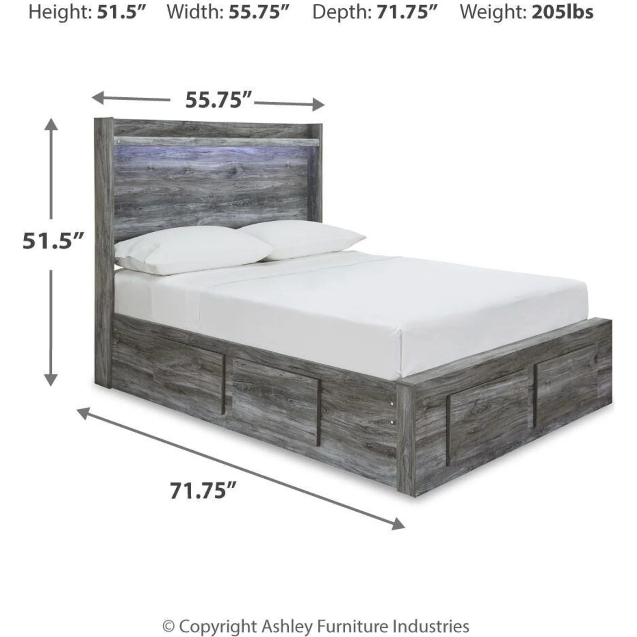 Baystorm Full Bed with 4 Drawer Storage - Image 11