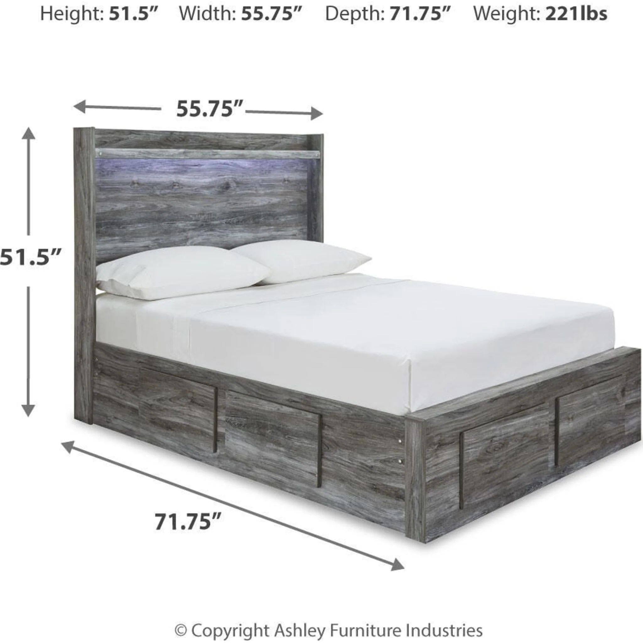 Baystorm Full Bed with 6 Drawer Storage - Image 22