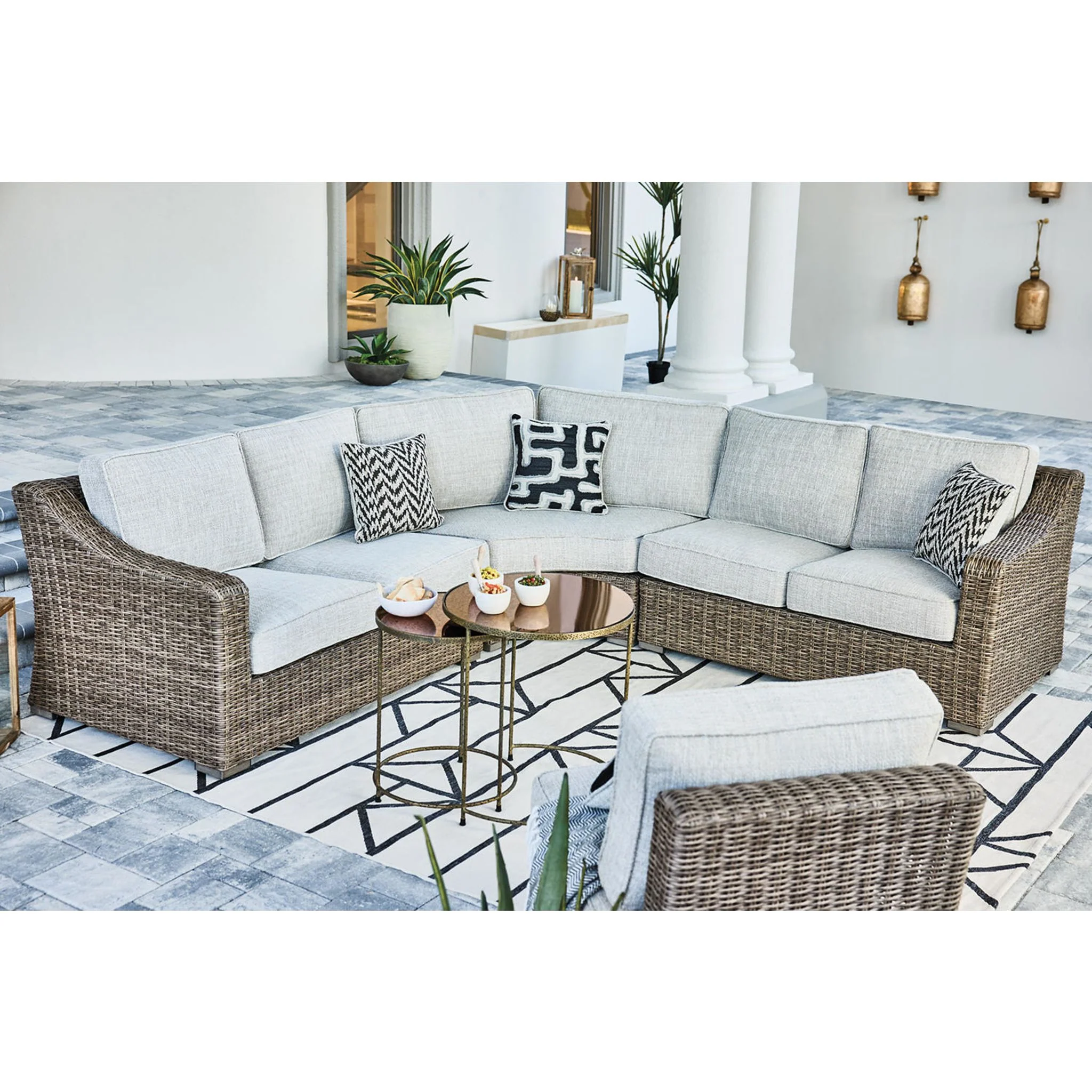 Beachcroft 3 Piece Outdoor Modular Sectional - Image 11