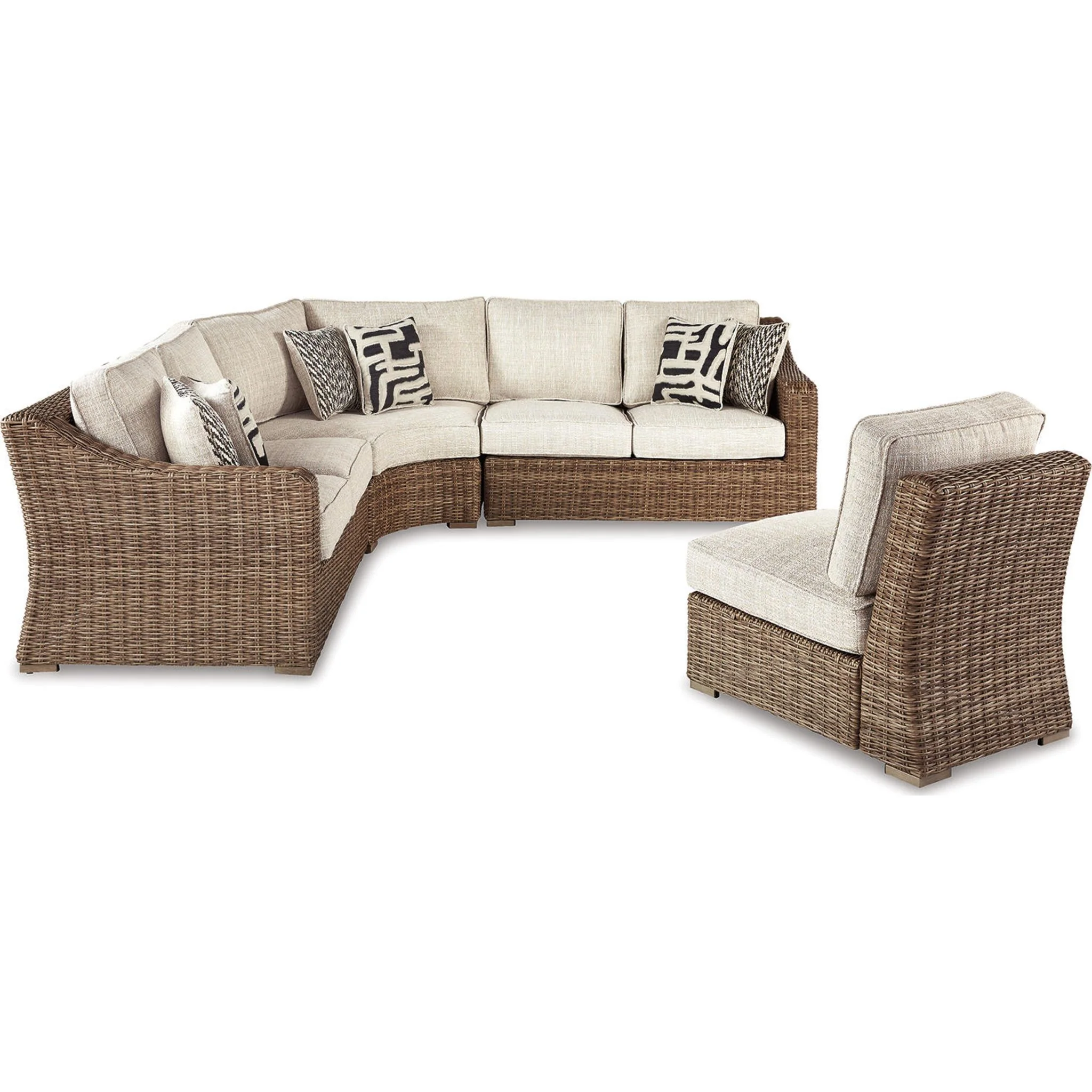 Beachcroft 4 Piece Outdoor Modular Sectional - Image 18