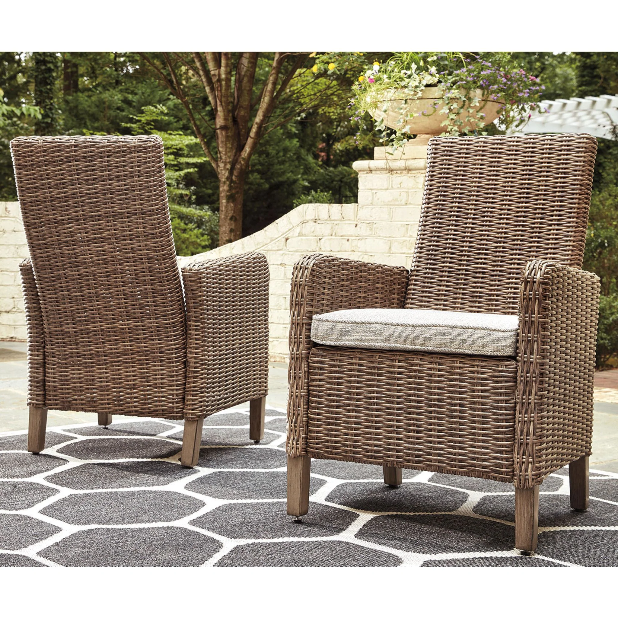 Beachcroft Outdoor Arm Chair with Cushion (set of 2) - Image 11