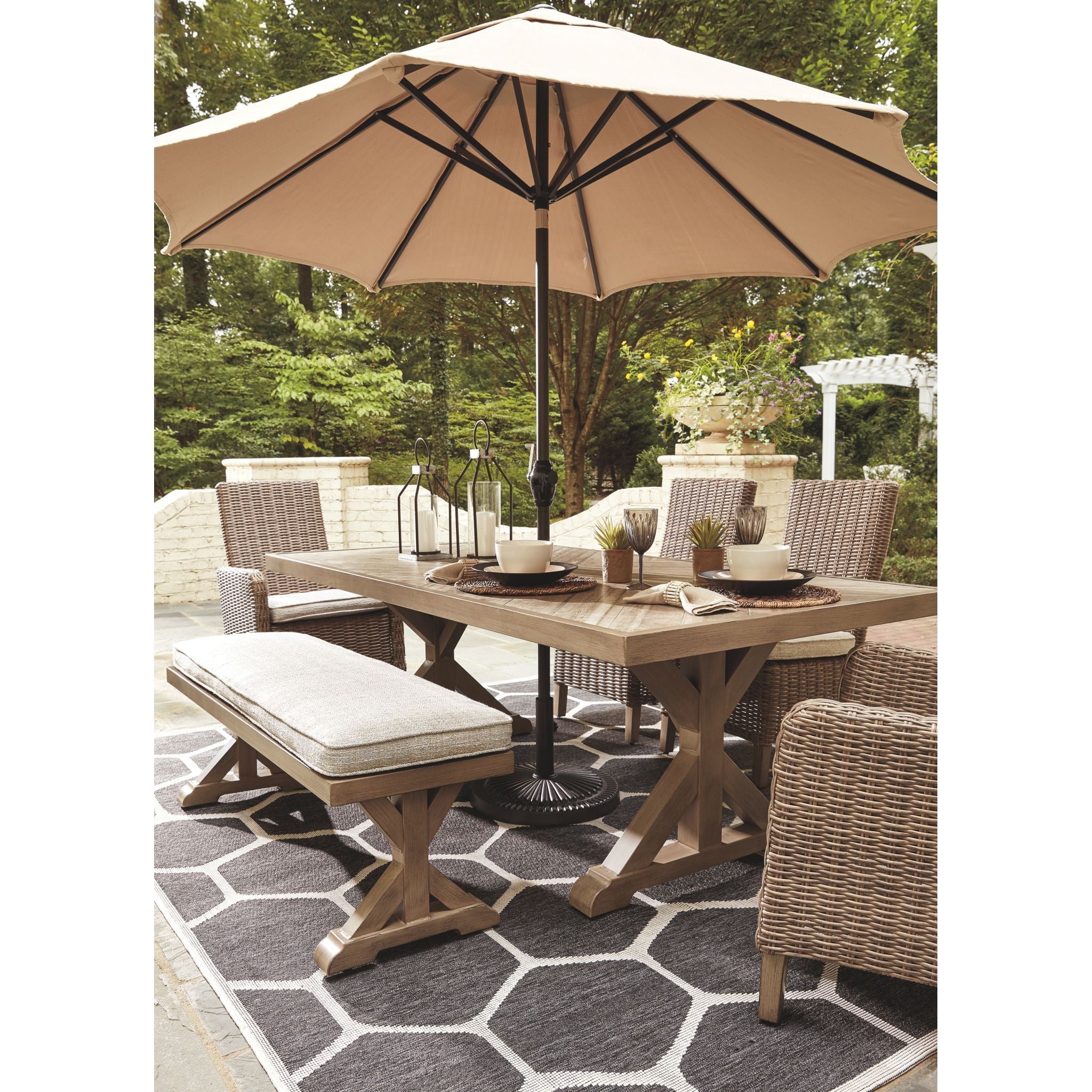 Beachcroft Outdoor Rectangle Dining Table - Image 5