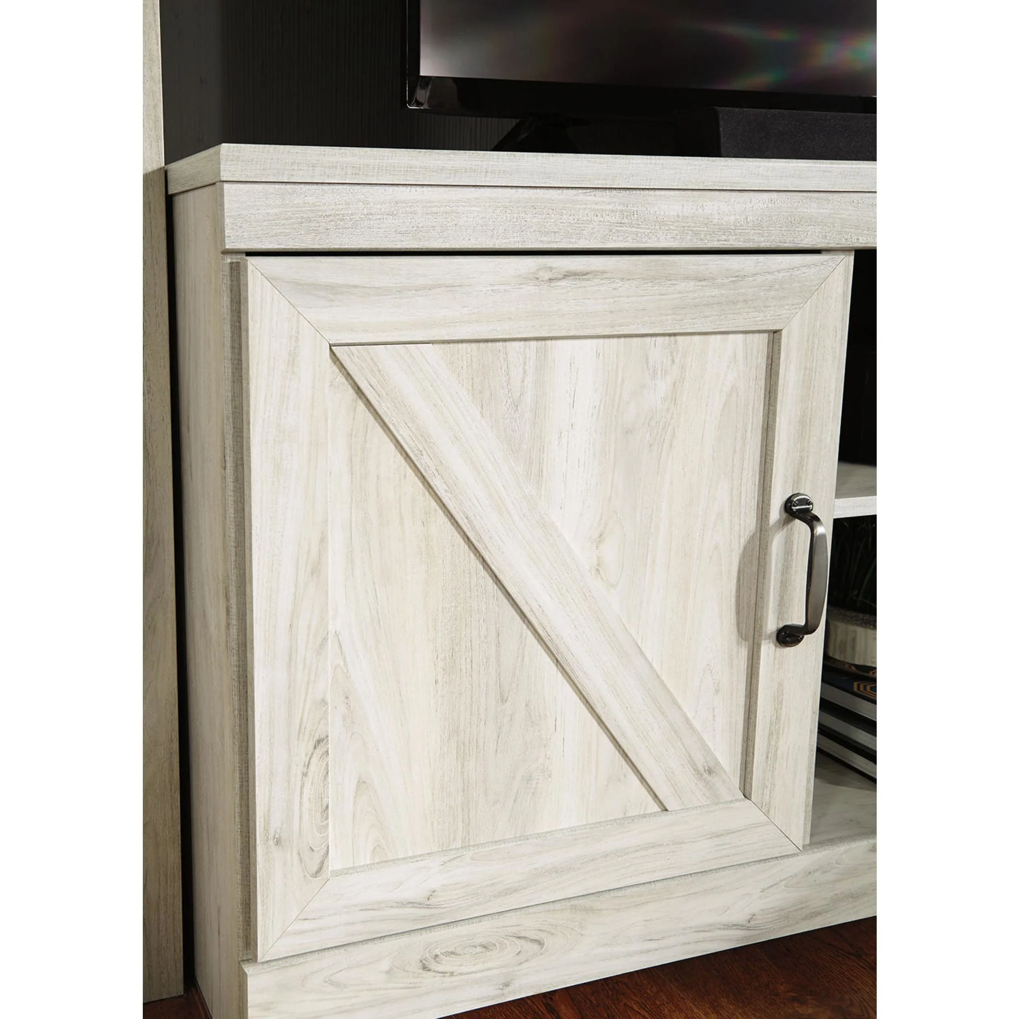 Bellaby TV Stand with Glass Stone Fireplace - Image 6