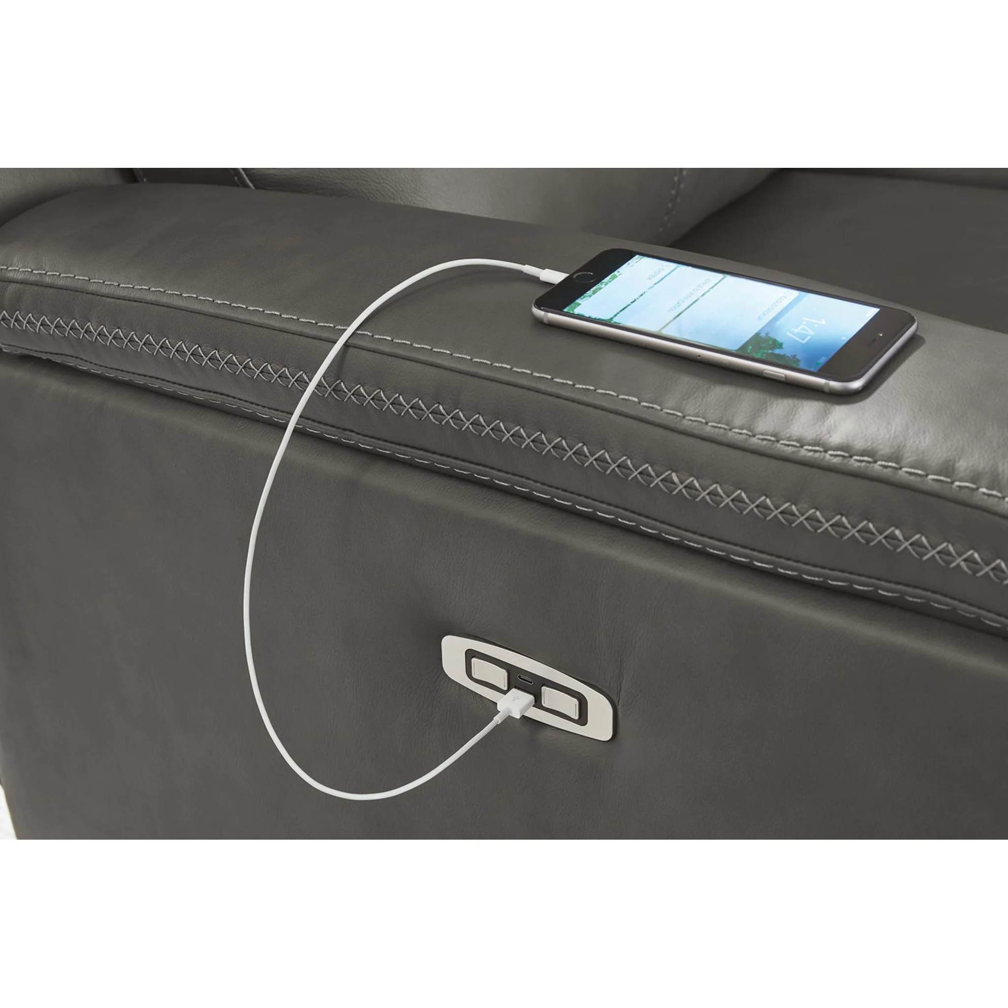 Beryton Power Reclining Loveseat with Console - Image 9
