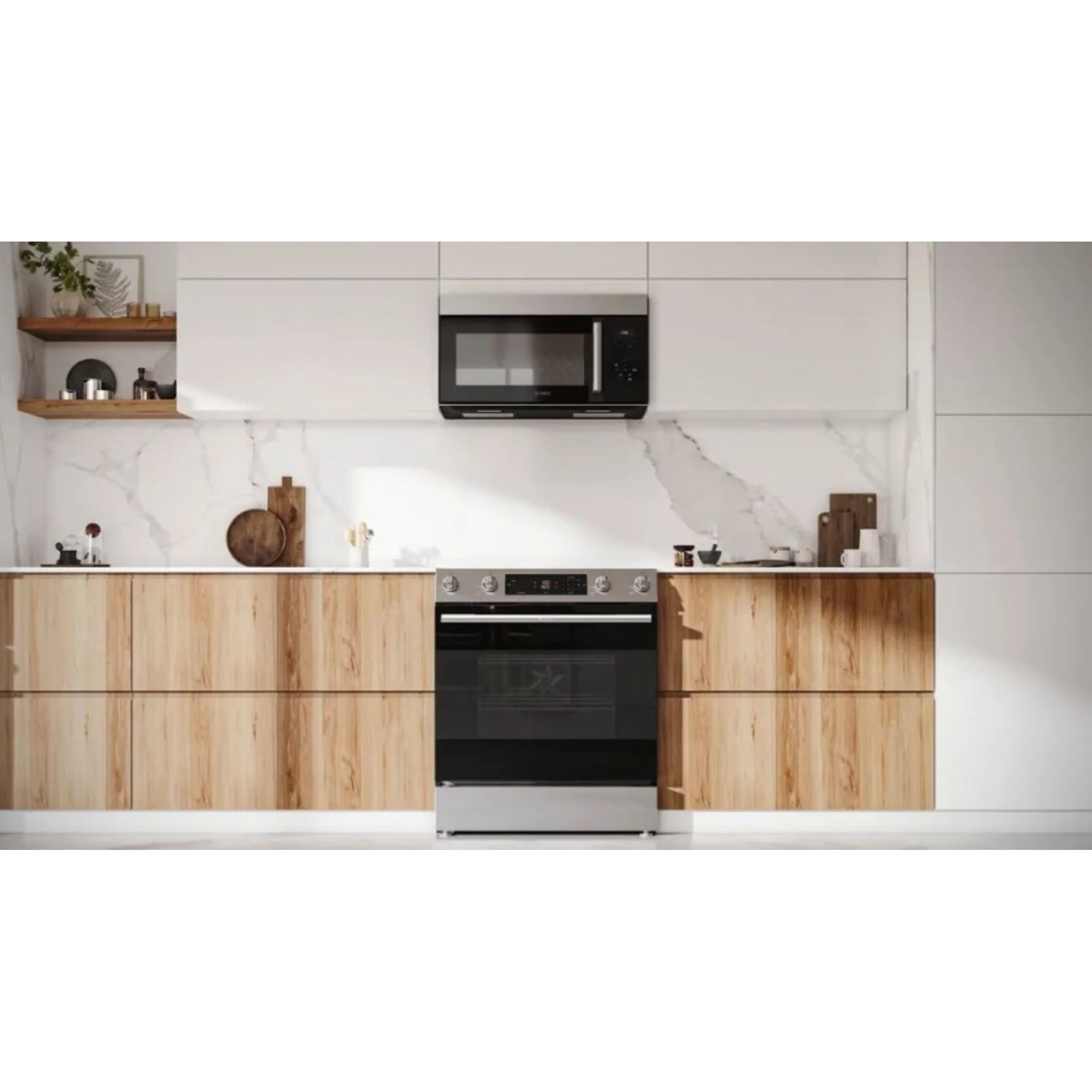 Bosch 100 Series, Electric Freestanding Range - Stainless Steel (HEF1050MC) - Image 3