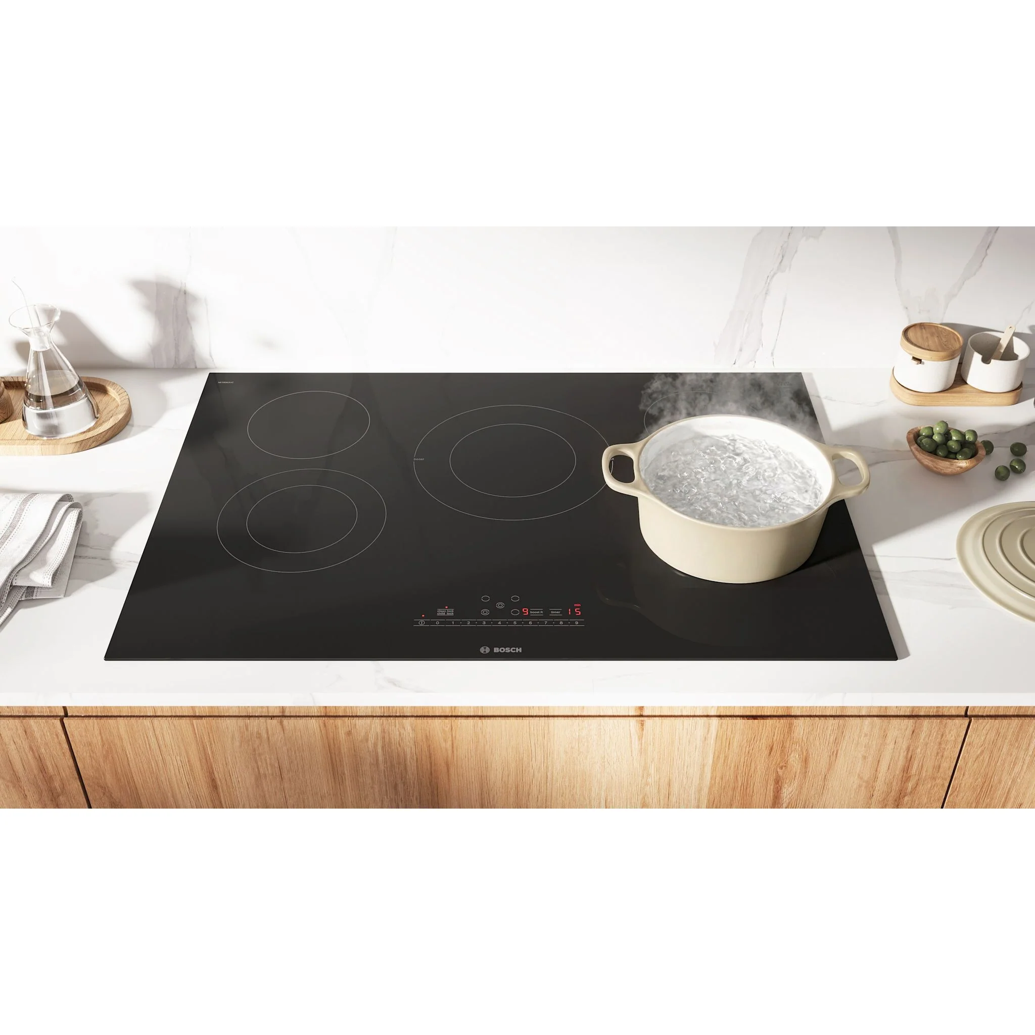 Bosch Cooktop, 800 Series Cooktop, Electric Cooktop, Radiant Cooktop, Frameless Cooktop - Black (NET8062UC) - Image 5