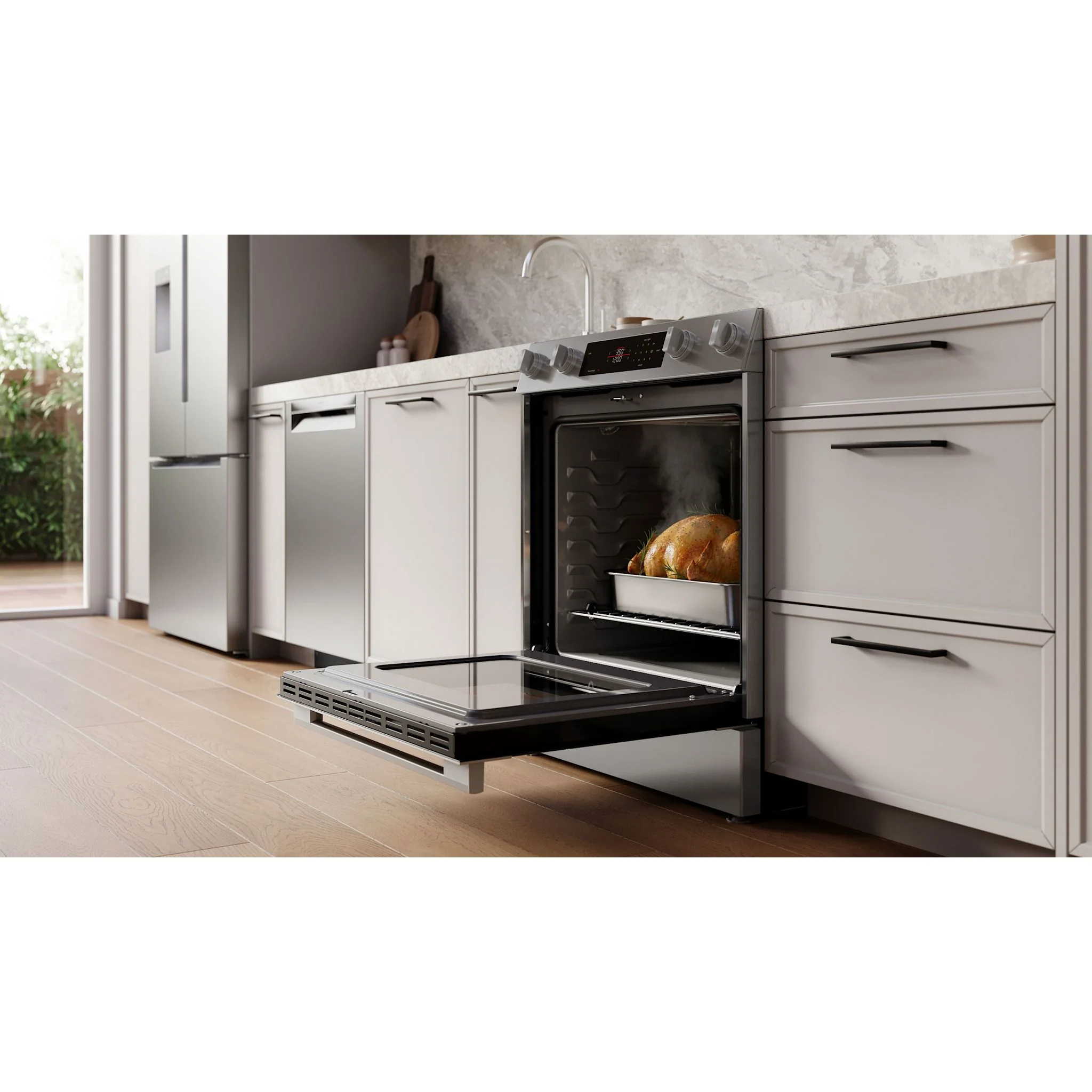 Bosch 300 Series Electric Slide-In Range - Stainless Steel (HEF3050MC) - Image 14