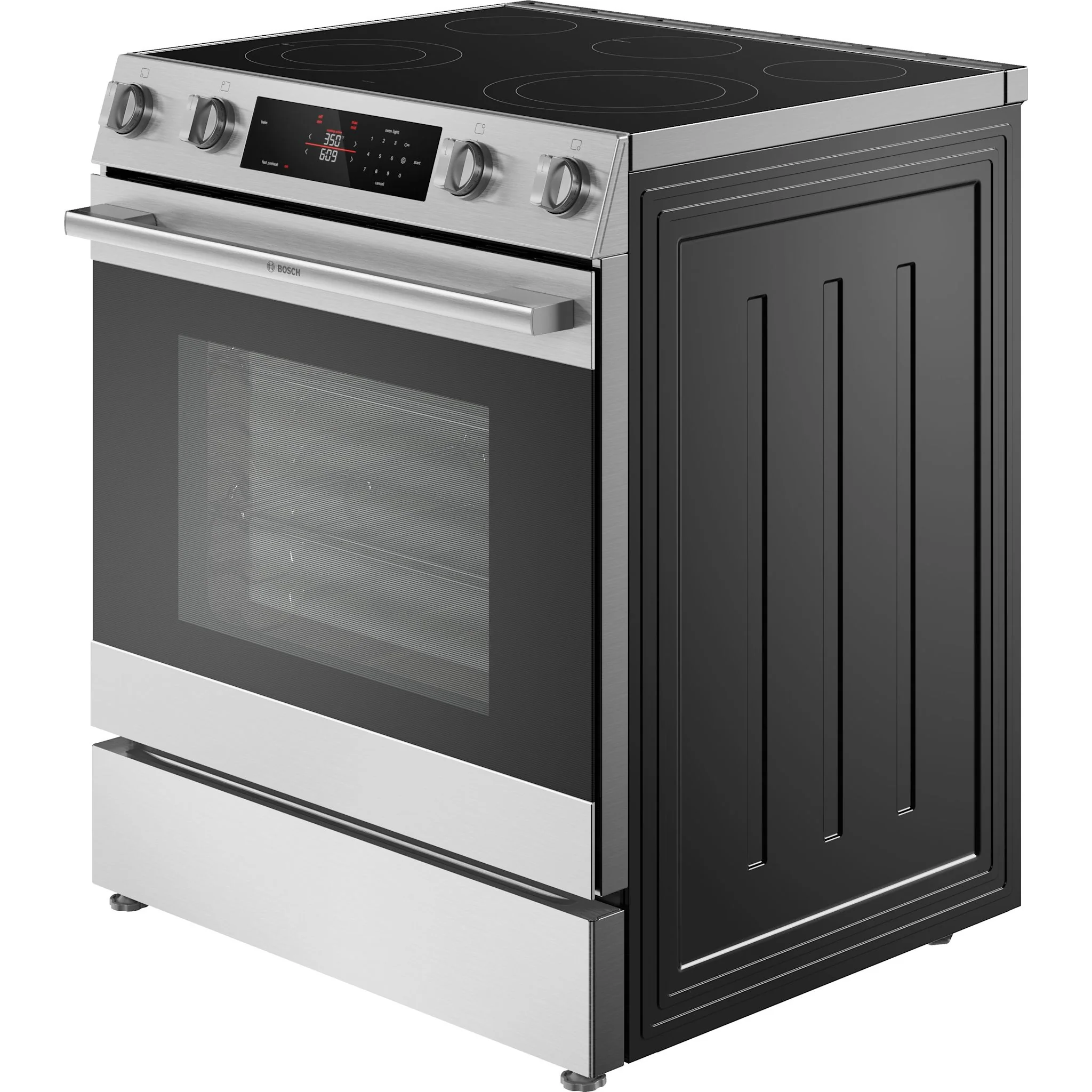 Bosch 300 Series Electric Slide-In Range - Stainless Steel (HEF3050MC) - Image 4