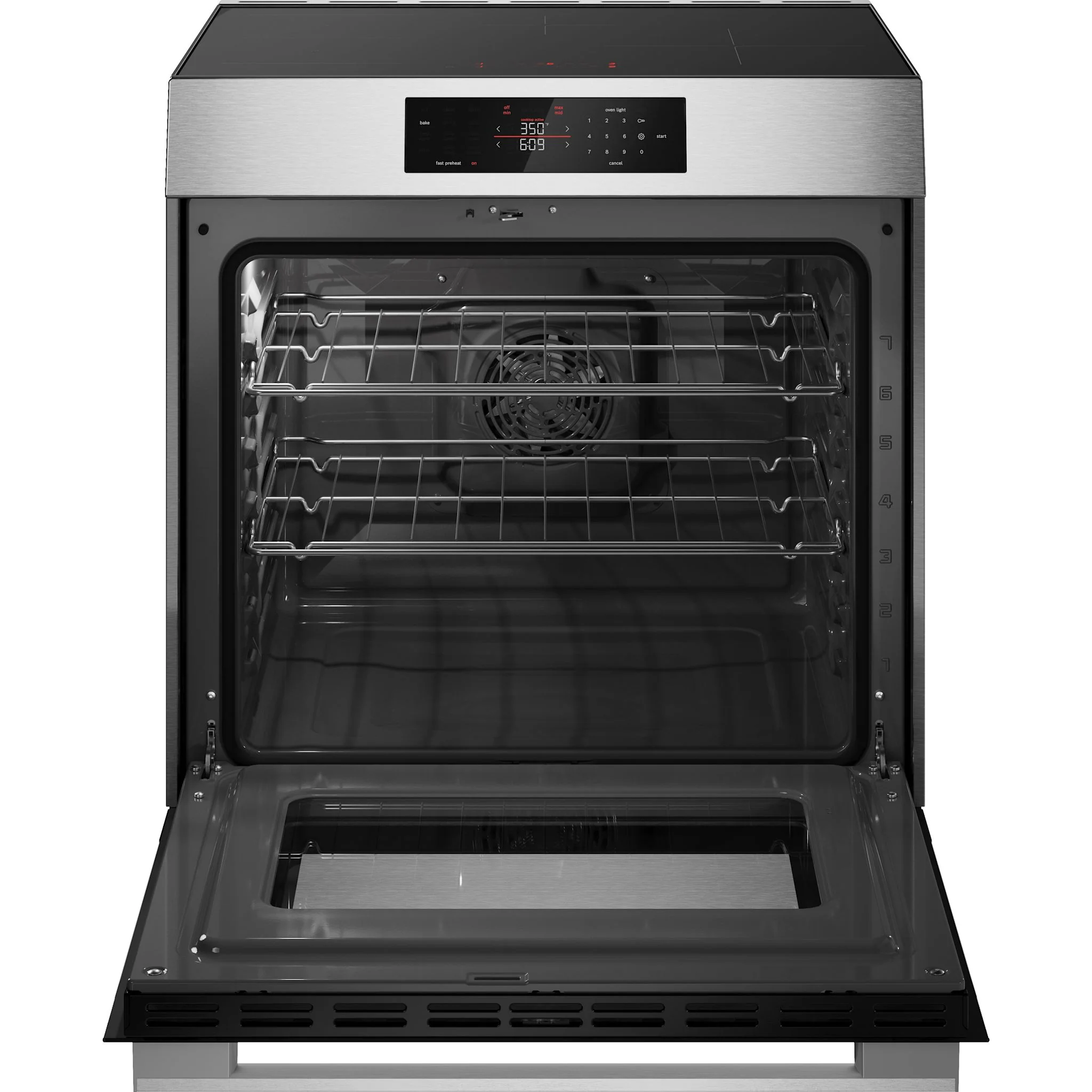 Bosch Induction, 300 Series Range, Slide In Range, Convection Range, Air Fry Induction - Stainless steel (HIF3050MC) - Image 5