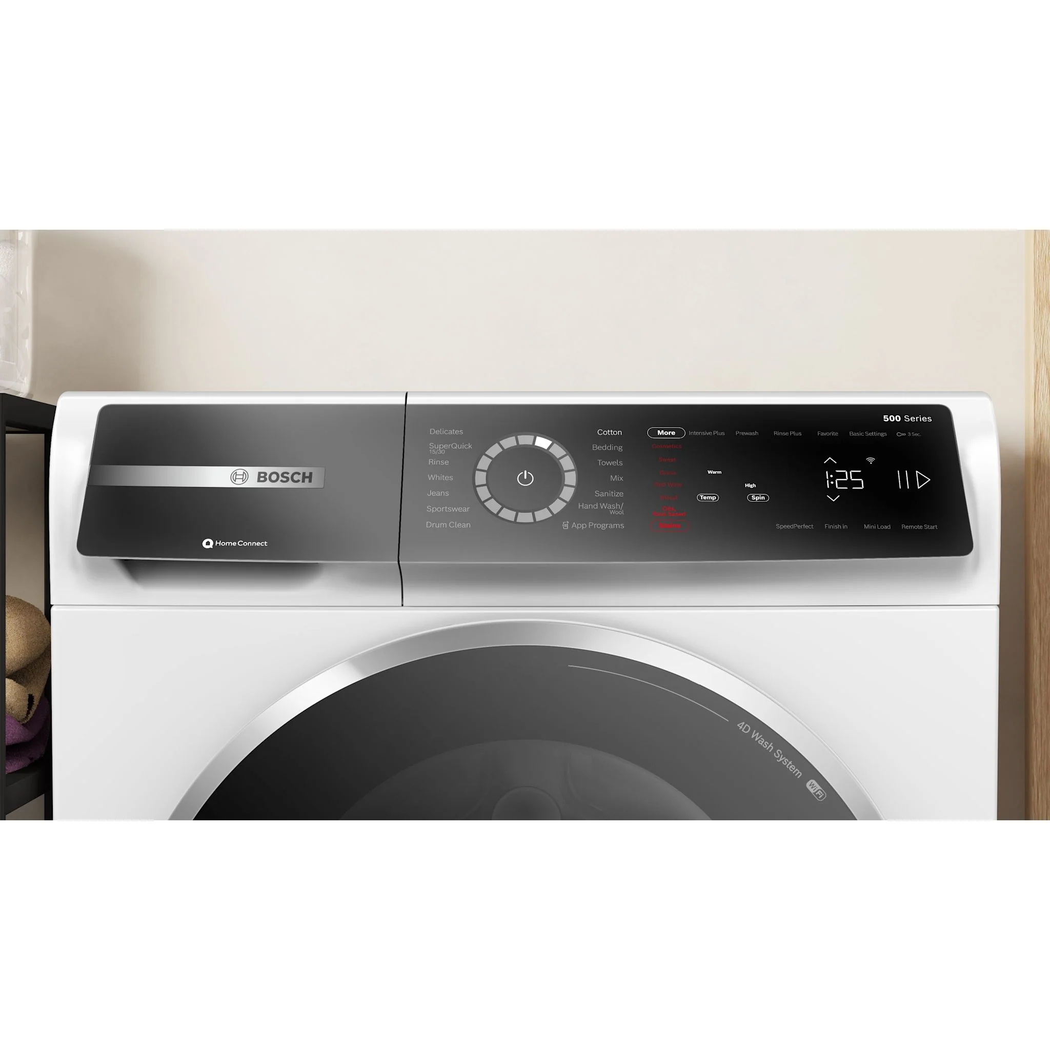 Bosch 500 Series, Compact Washer, 1600 rpm -White (WGB24600UC) - Image 6