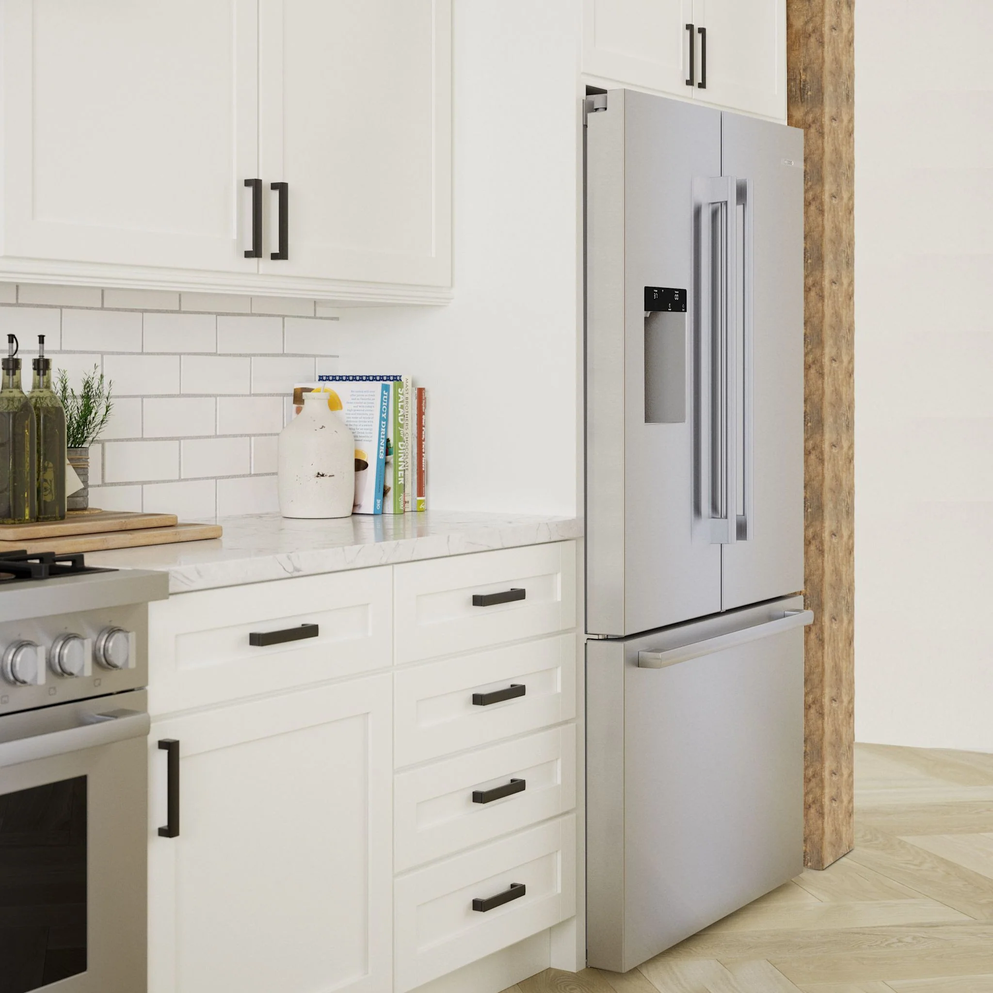 Bosch 500 Series French Door Bottom Mount 36'' Brushed steel anti-fingerprint, Total No Frost - Stainless Steel (B36CD52SNS) - Image 11