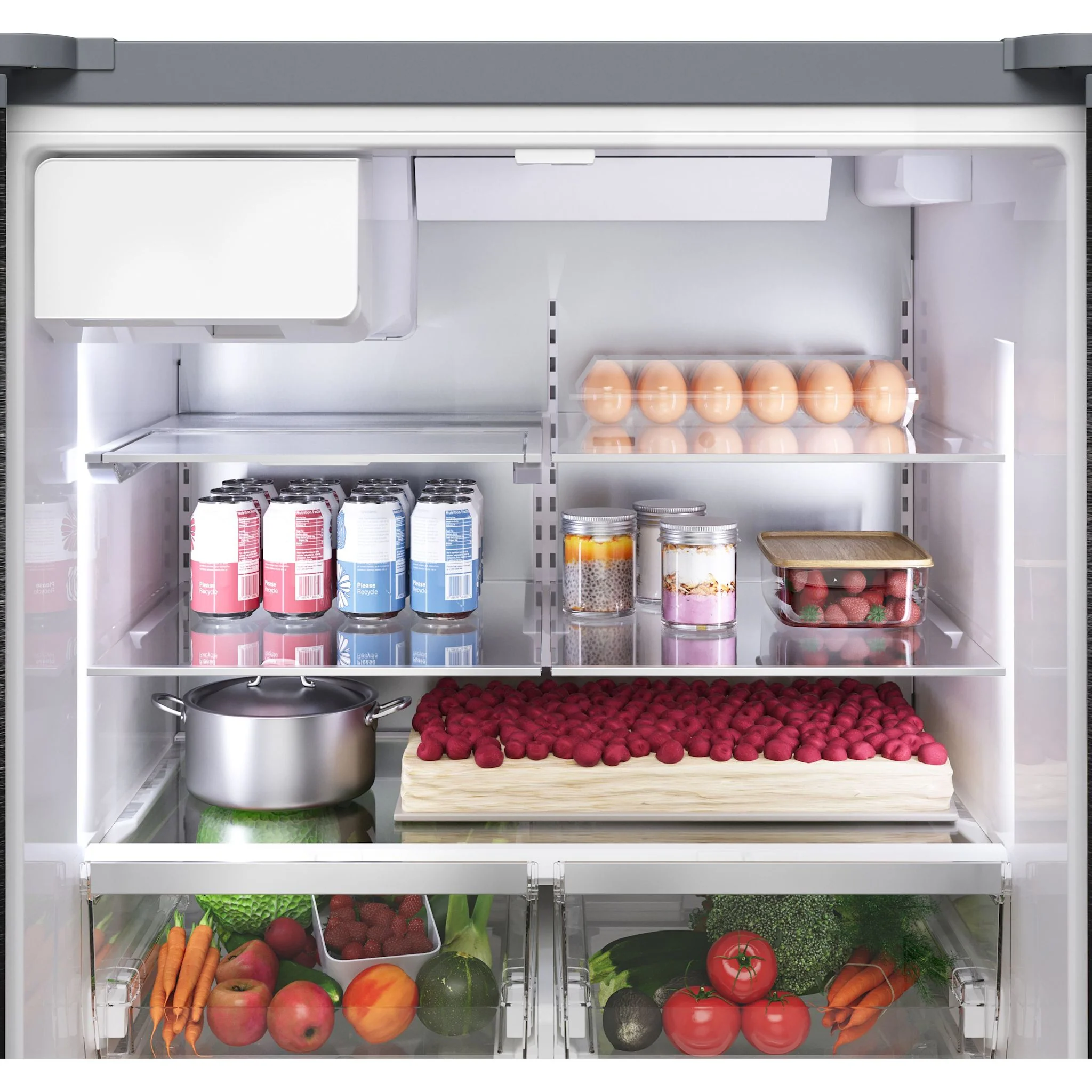 Bosch 500 Series French Door Bottom Mount 36'' Brushed steel anti-fingerprint, Total No Frost - Stainless Steel (B36CD52SNS) - Image 9