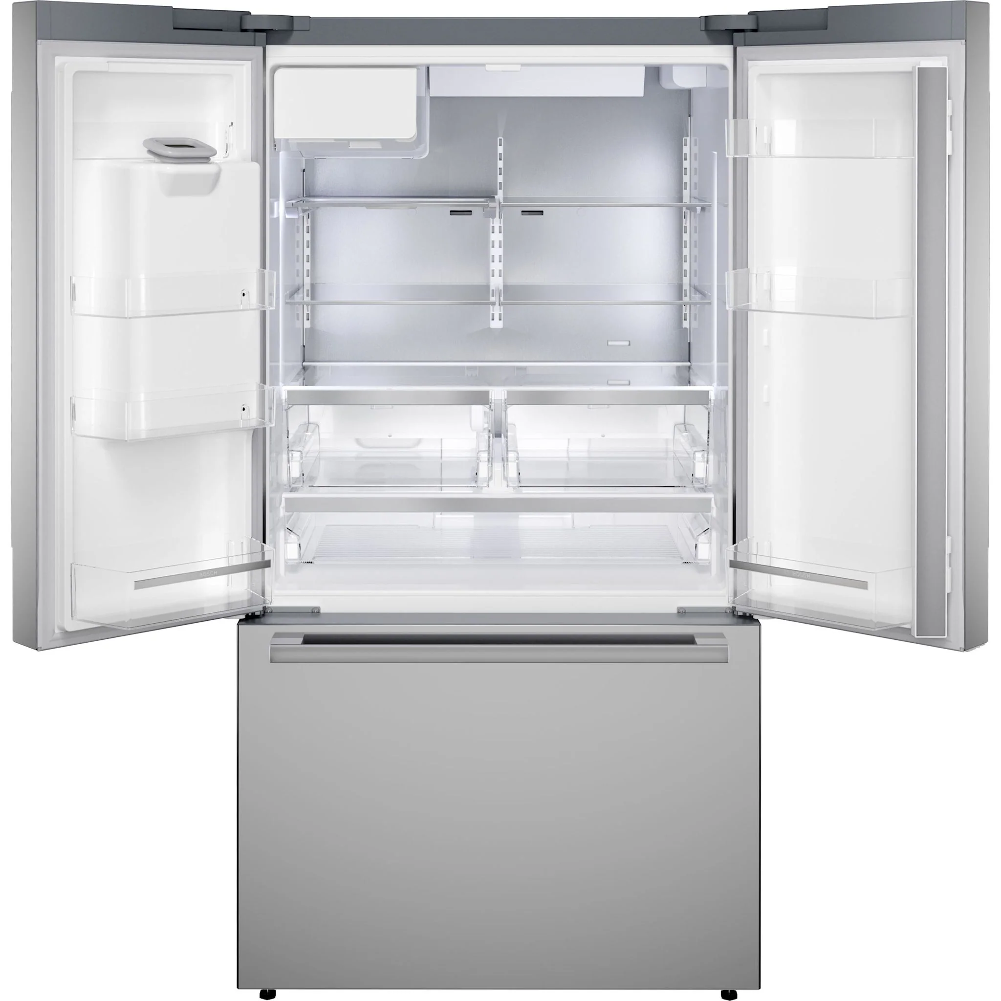 Bosch 500 Series French Door Bottom Mount 36'' Brushed steel anti-fingerprint, Total No Frost - Stainless Steel (B36FD52SNS) - Image 6