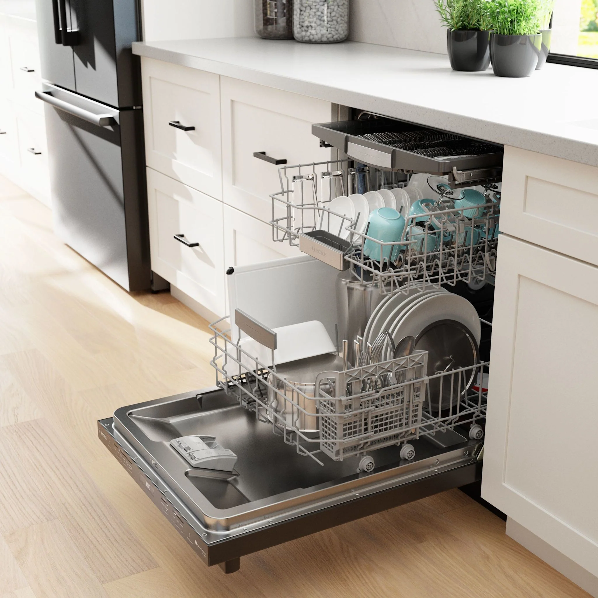 Bosch 800 Series, Dishwasher, 24'' - Black Stainless Steel (SHX78CM4N) - Image 20