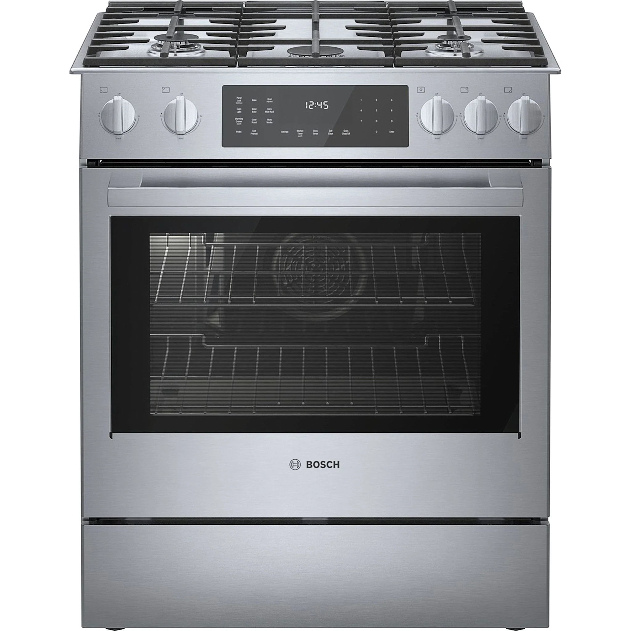 Bosch 800 Series, Dual Fuel Slide-in Range - Stainless Steel (HDI8056C)