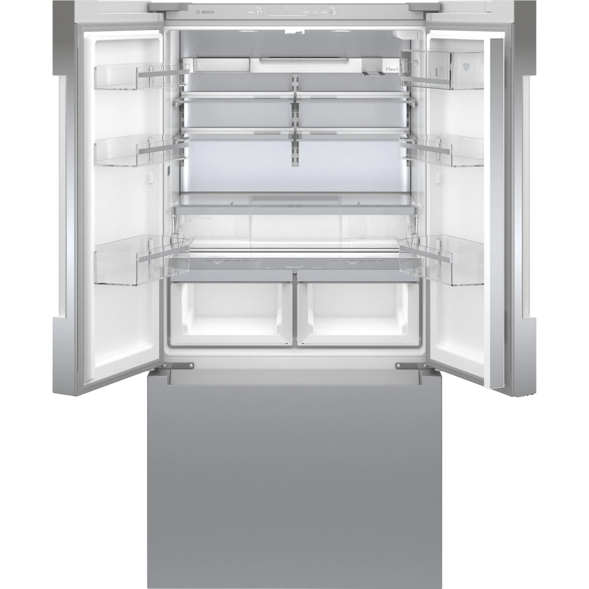 Bosch 800 Series, French Door Bottom Mount, 36'' - Stainless Steel (B36CT81ENS) - Image 7