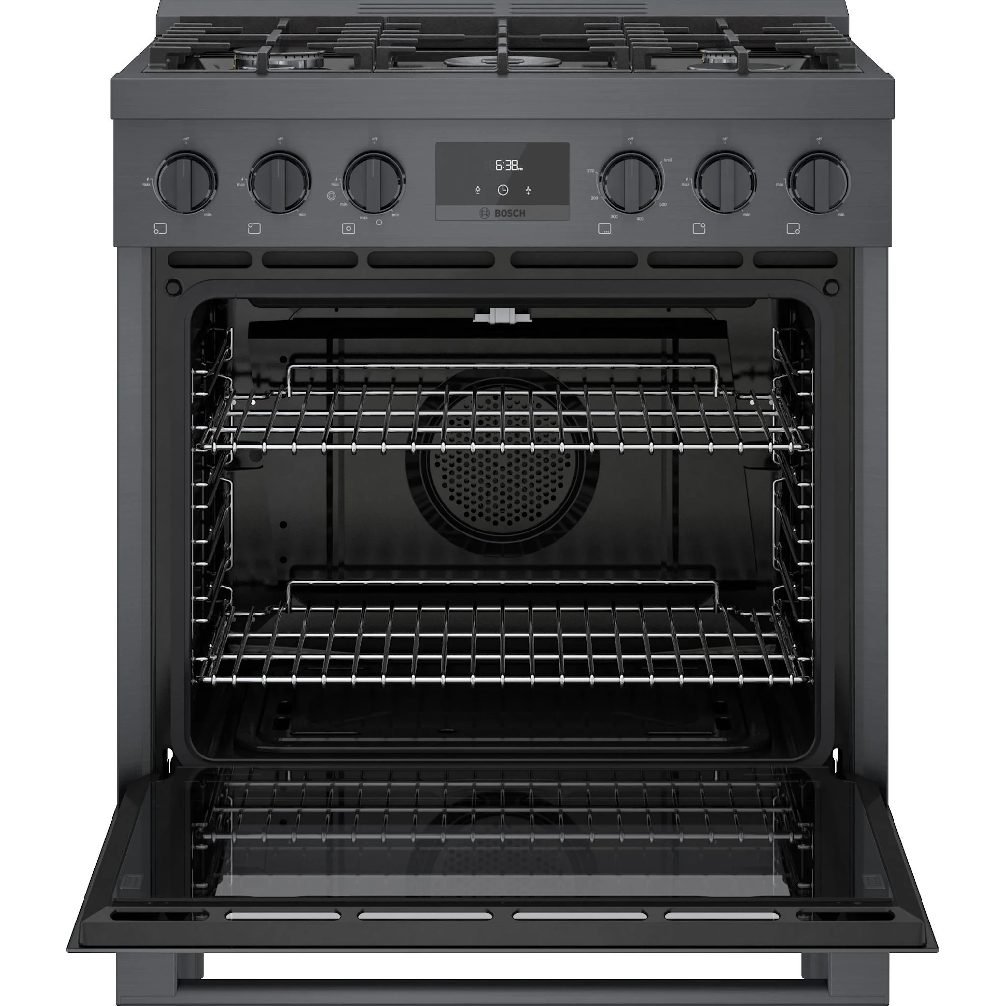 Bosch 800 Series, Gas Freestanding Range, 36'' - Black Stainless Steel (HGS8645UC) - Image 7
