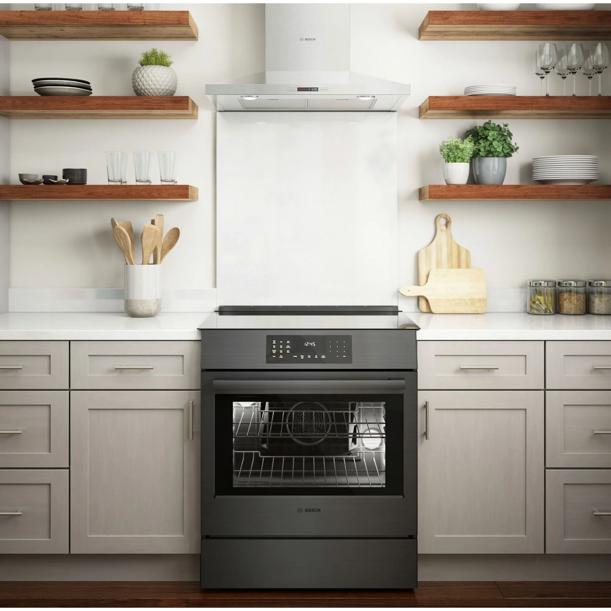 Bosch 800 Series, Induction Slide-in Range - Black Stainless Steel (HII8047C) - Image 14