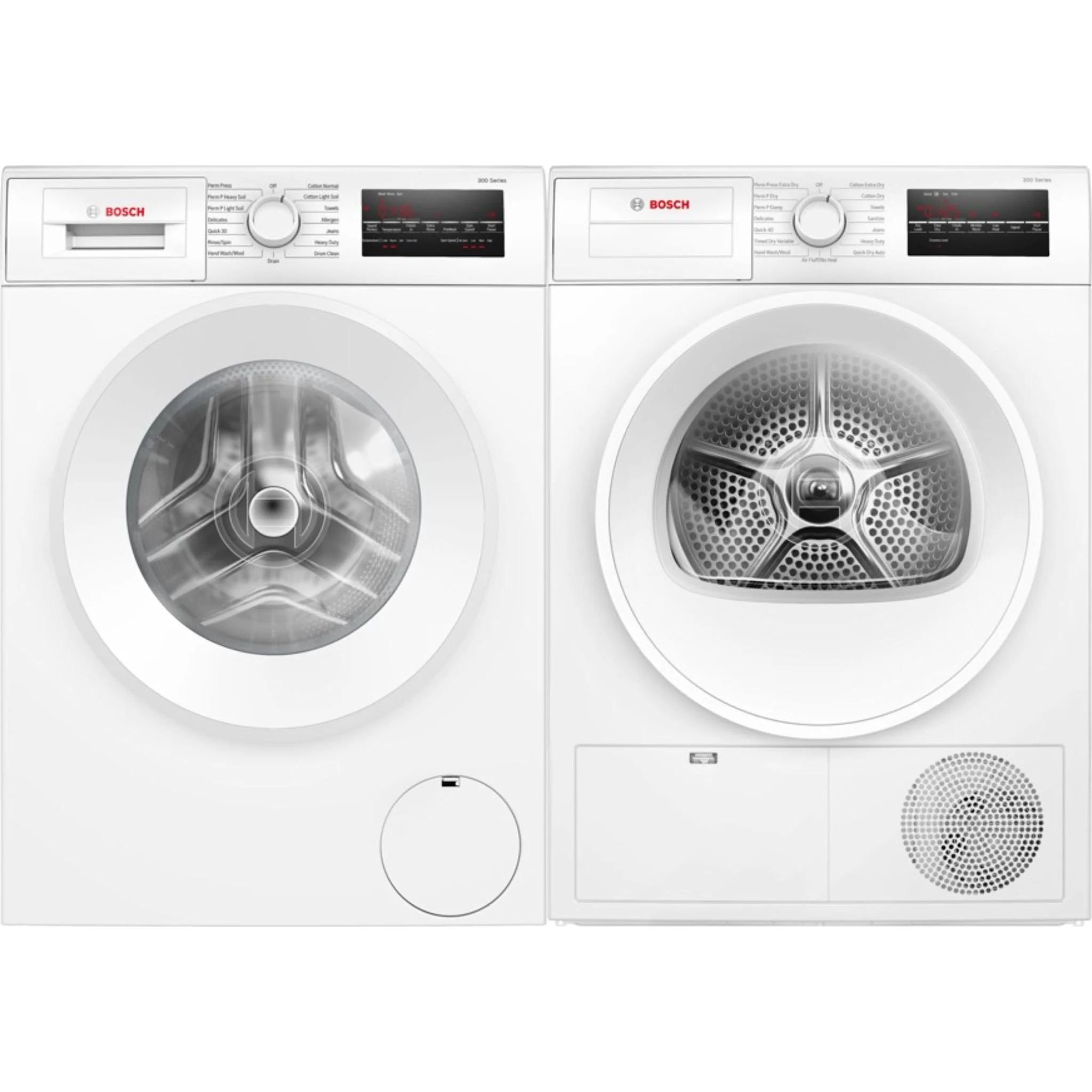 Bosch Front Load Pair (WGA14400UC-WPA12100UC) - White