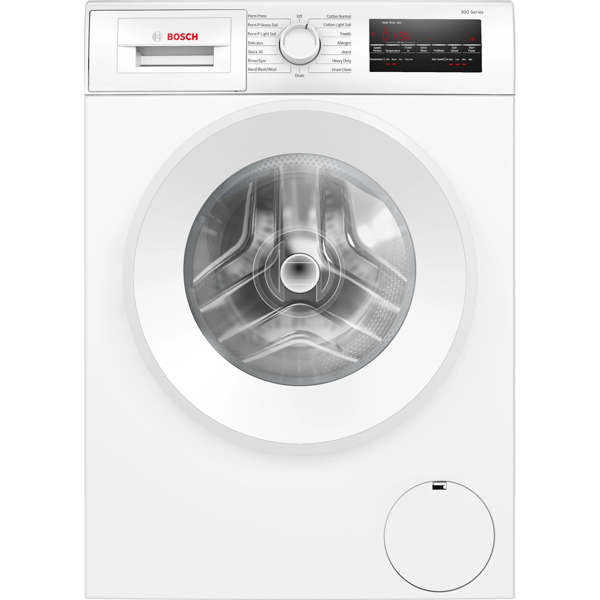 Bosch Front Load Pair (WGA14400UC-WPA12100UC) - White - Image 2
