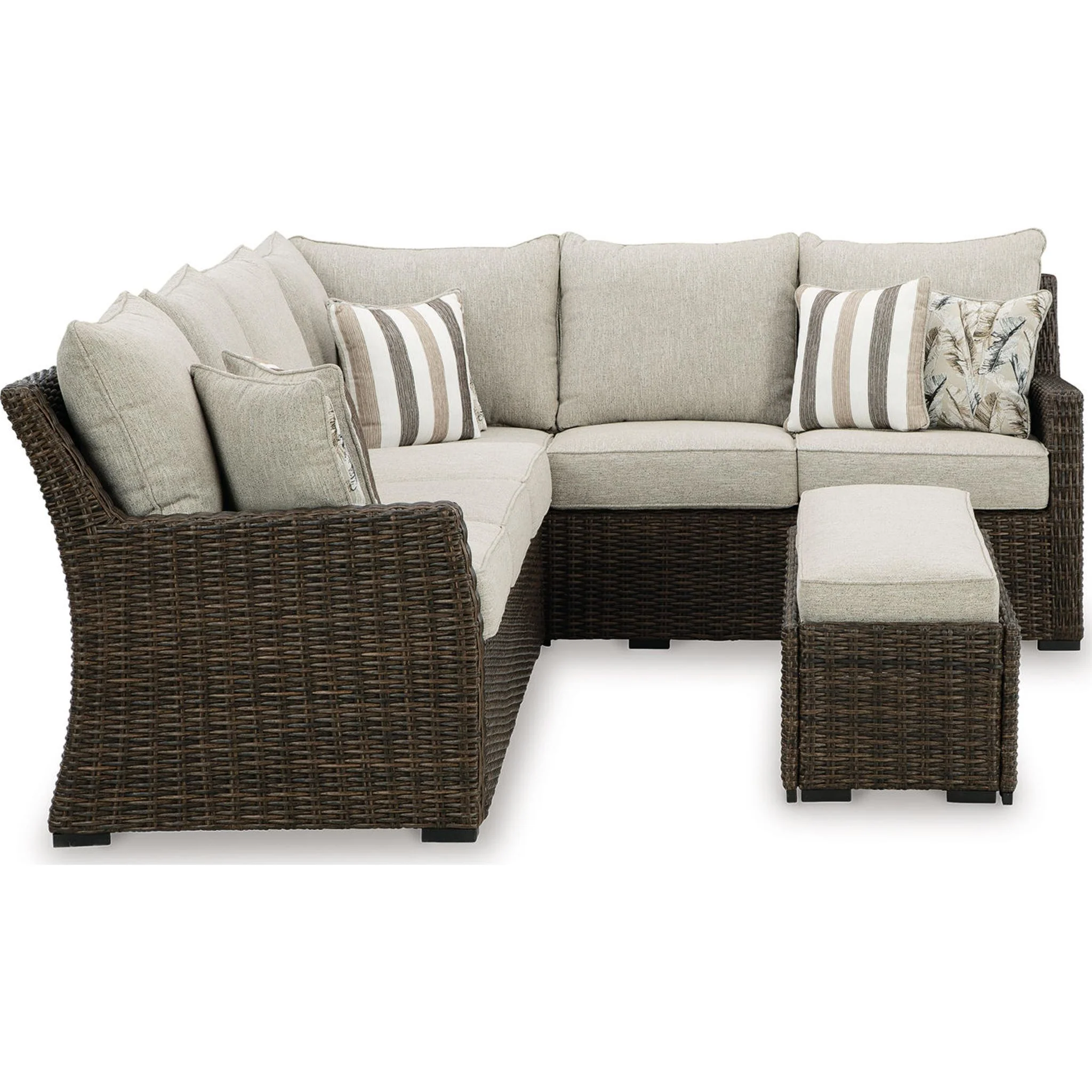 Brook Ranch 2 Piece Outdoor Sectional with Bench - Image 17