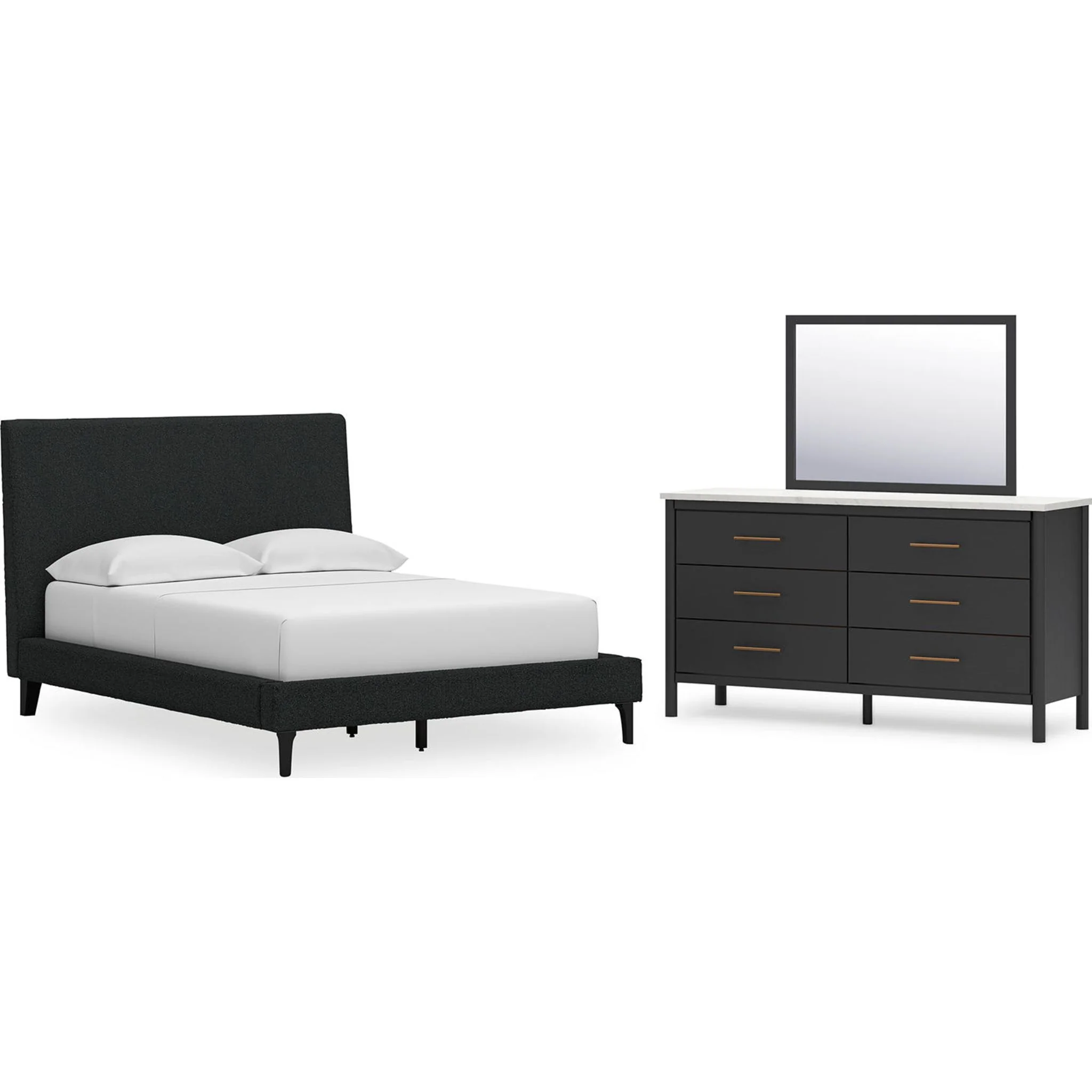 Cadmori 5 Piece Full Upholstered Bedroom